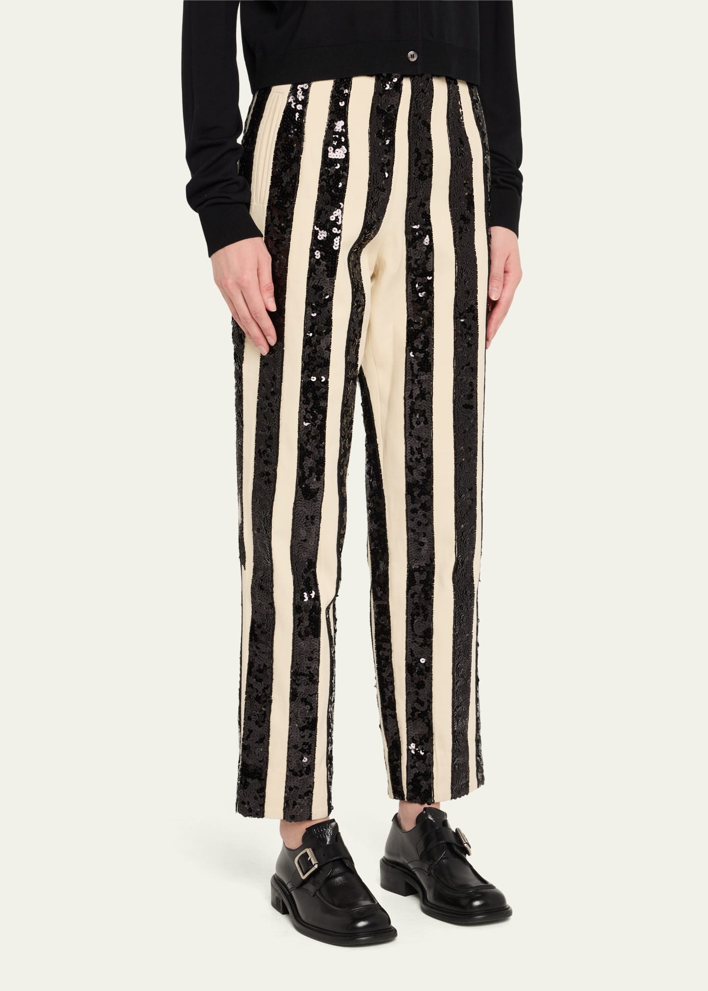 Grandstand Hall Stripe Sequined Trousers - 4