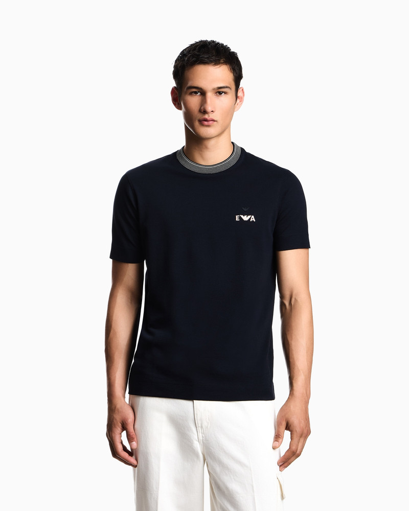 EMPORIO ARMANI ASV PIQUÉ T-SHIRT WITH SUPER-EMBOSSED EA EMBROIDERY outlook