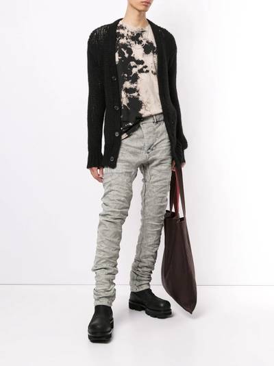 Boris Bidjan Saberi ruched skinny-fit jeans outlook