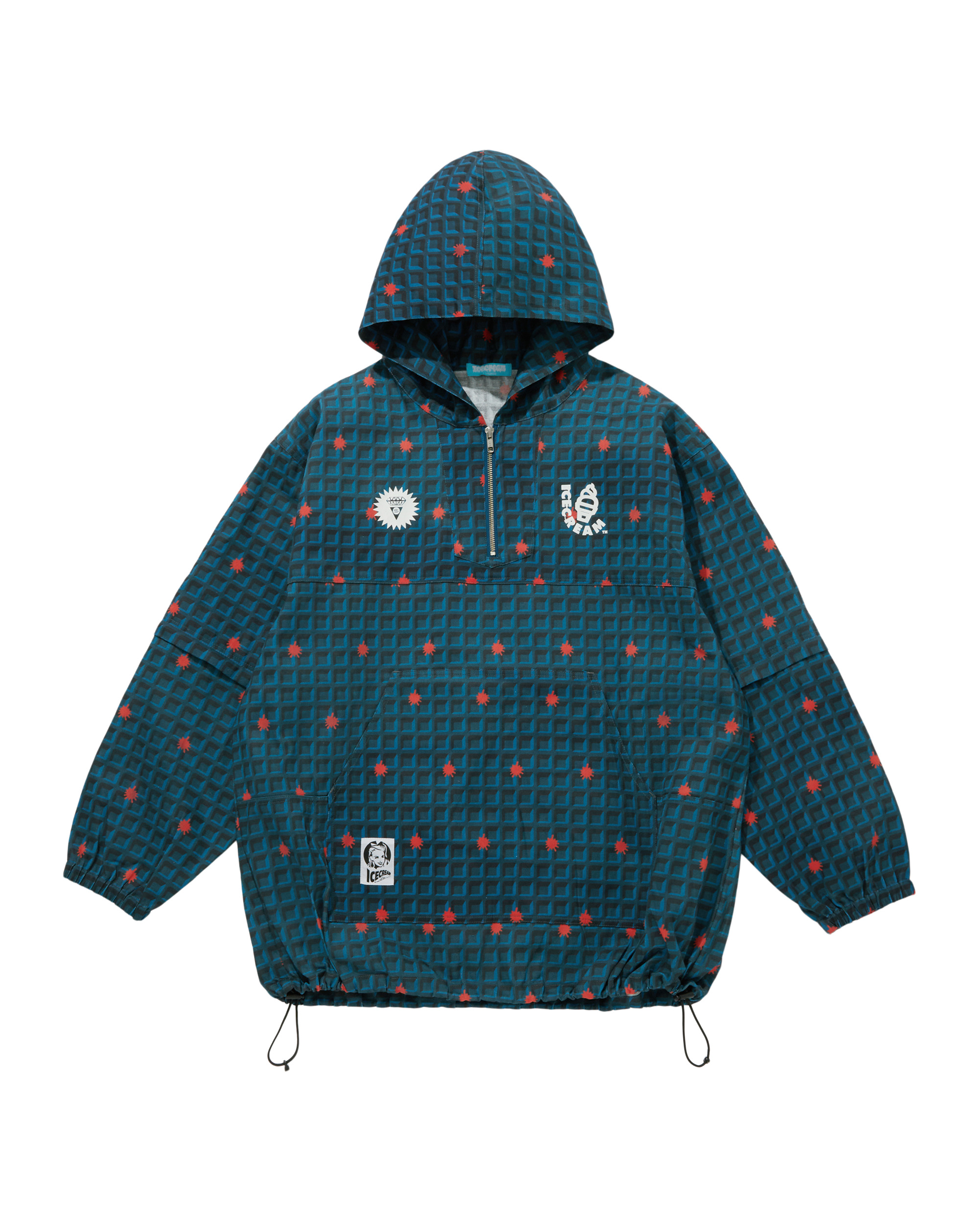 WAFFLE 2WAY HALF ZIP SHIRT JACKET - 1