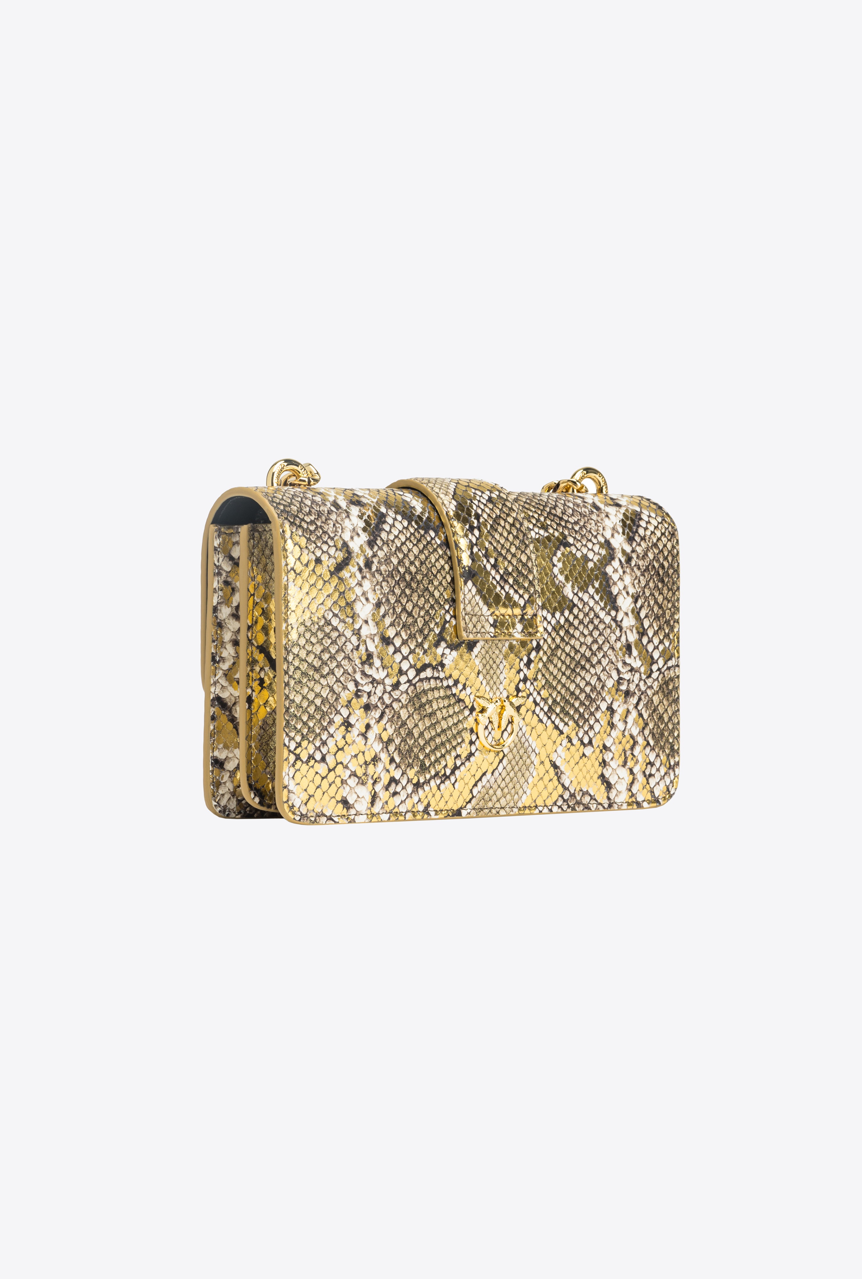 PINKO GALLERIA LAMINATED REPTILE MINI LOVE BAG ONE - 2