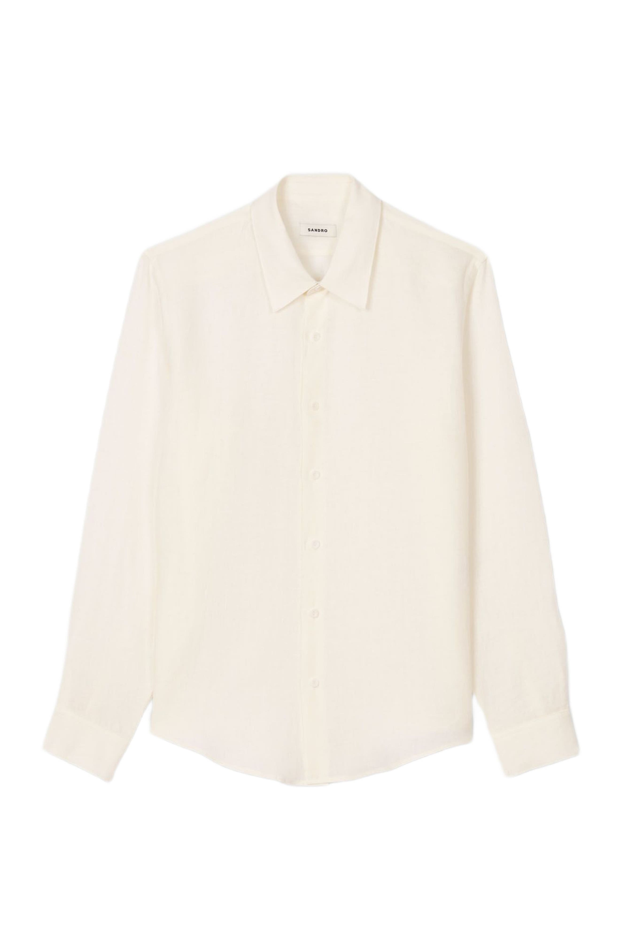 SANDRO Linen shirt in Ivory. at Nordstrom - 6
