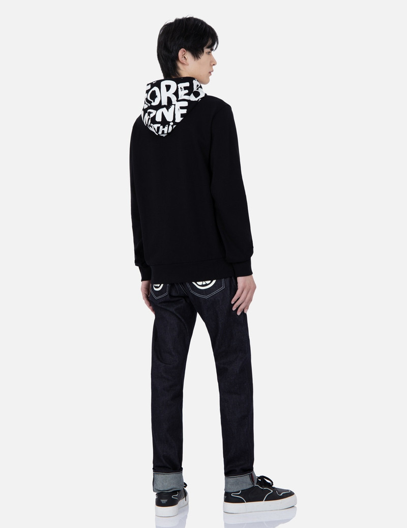 BRAND MOTTO PRINT HOODED SWEATSHIRT 4