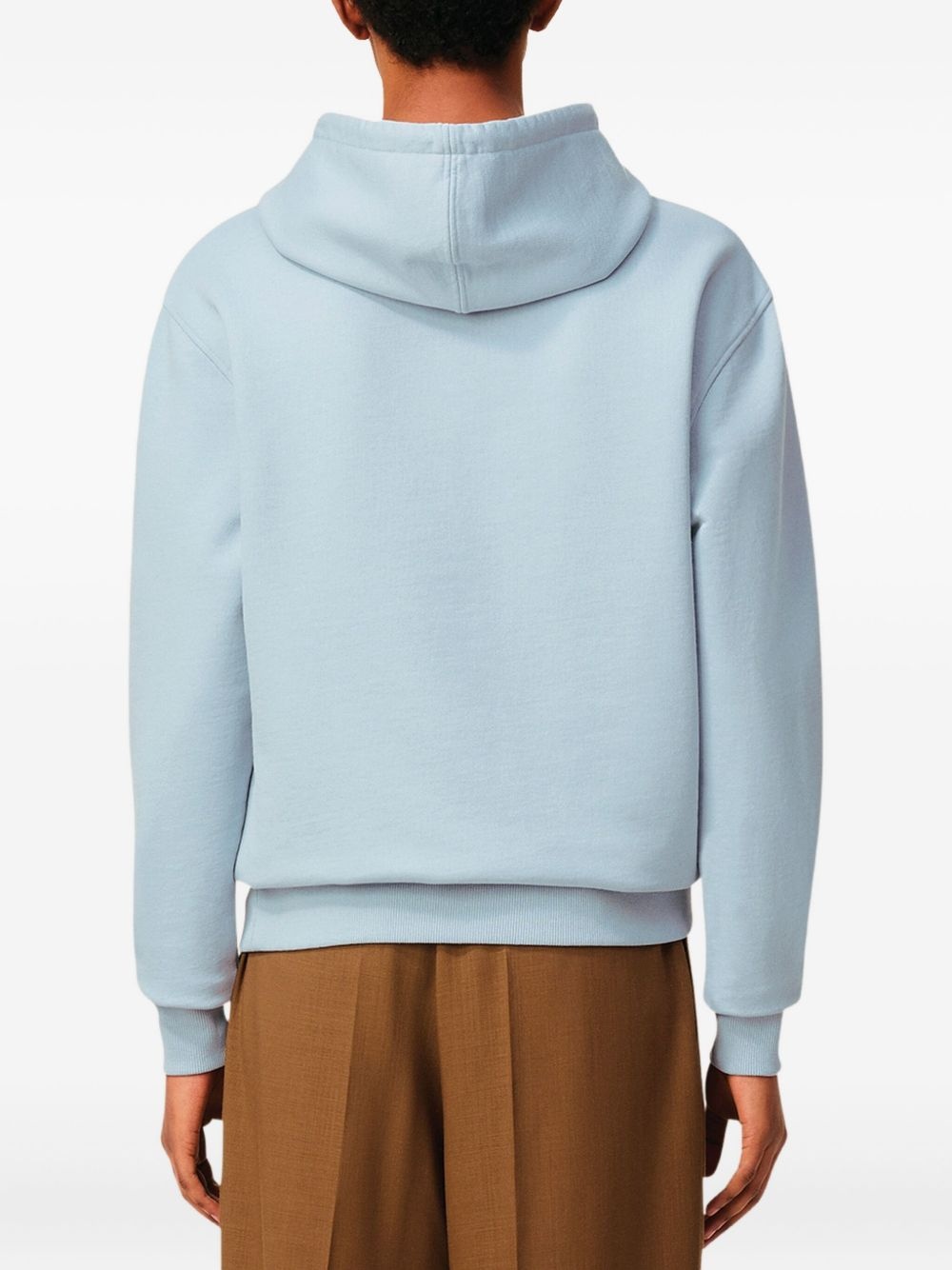 Blue Cotton Contrasted Ami De Coeur Hoodie - 3