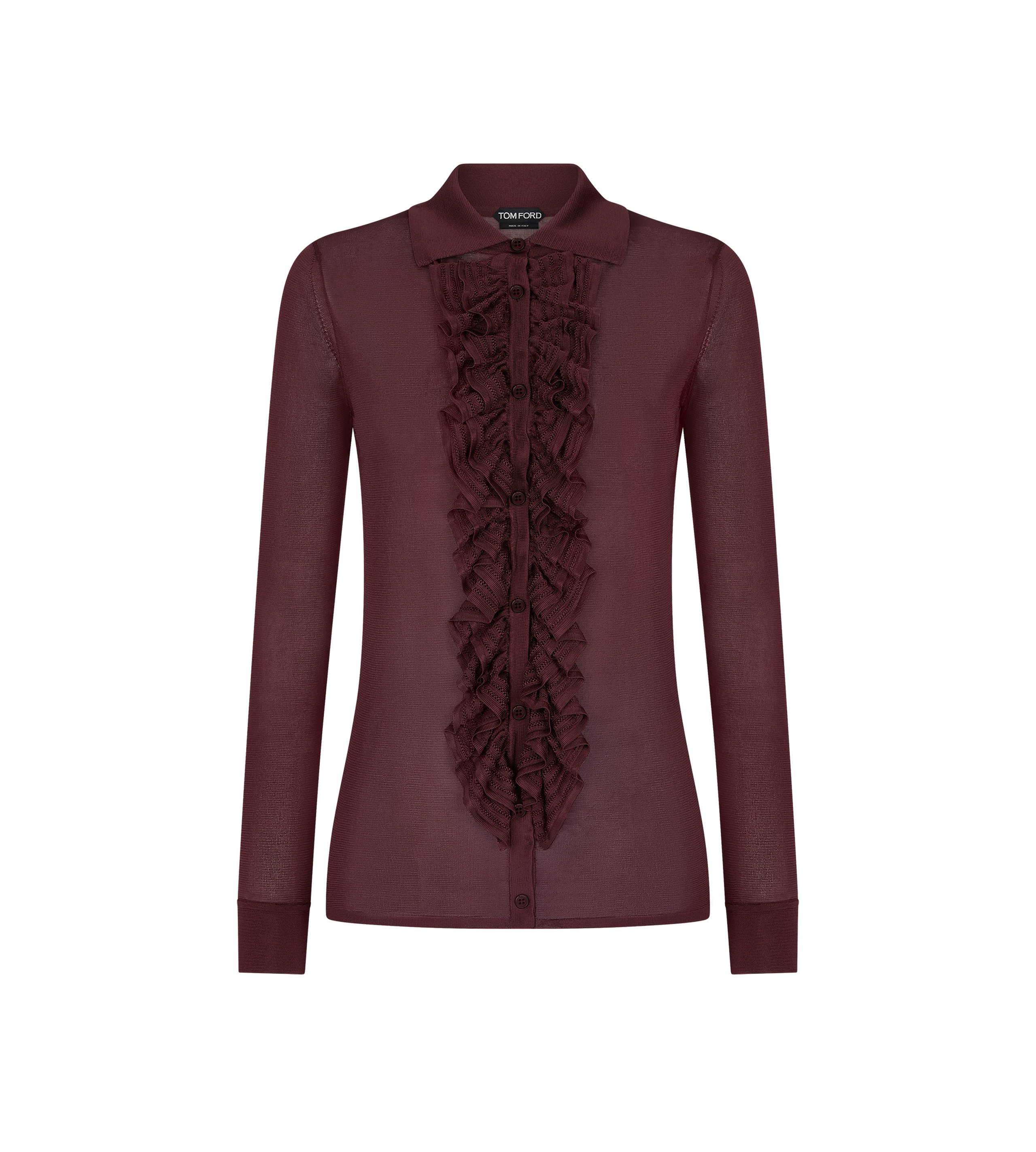 RUFFLE KNIT SHIRT - 1