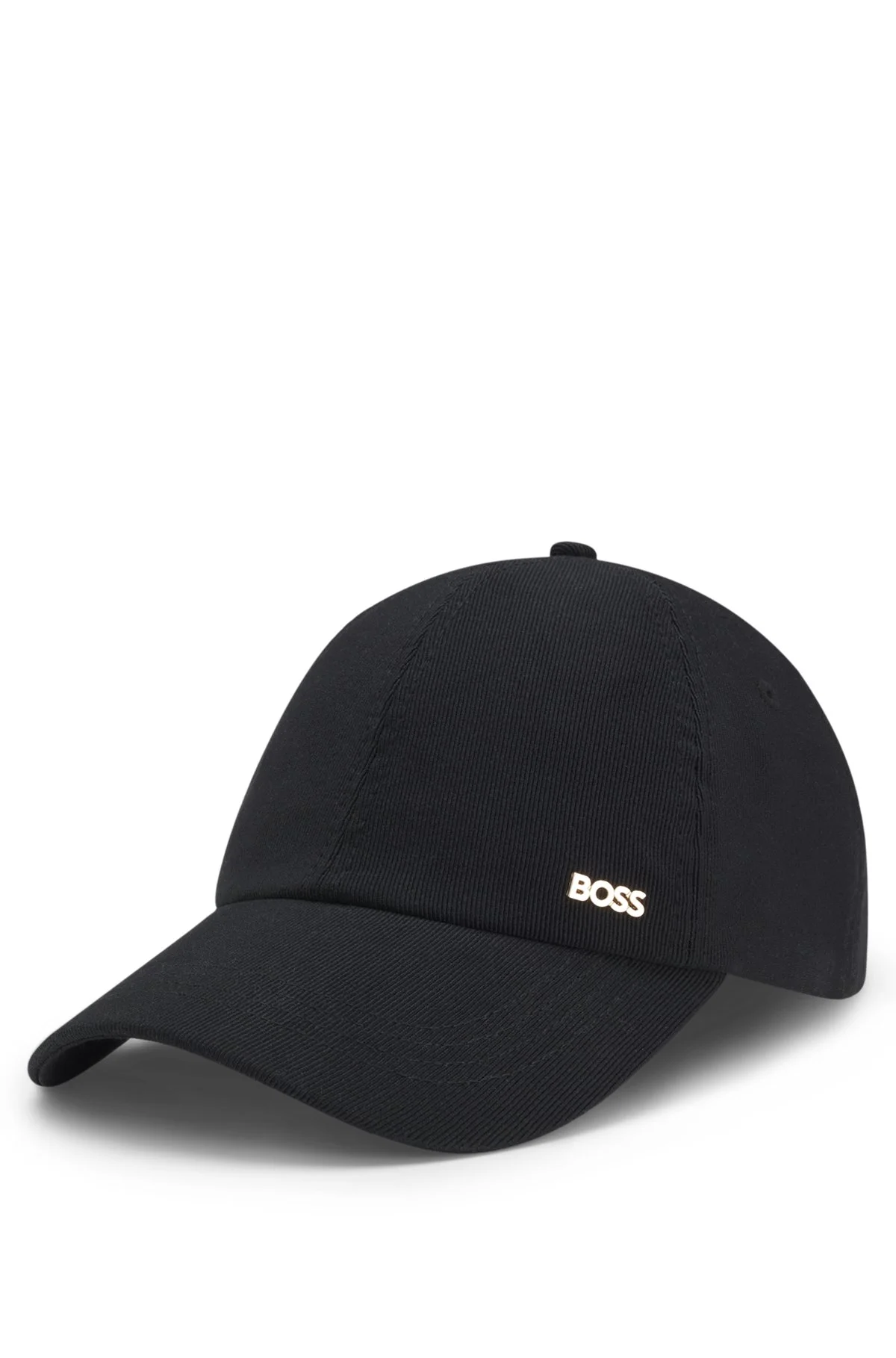 COTTON-BLEND CORDUROY CAP WITH METAL LOGO - 1