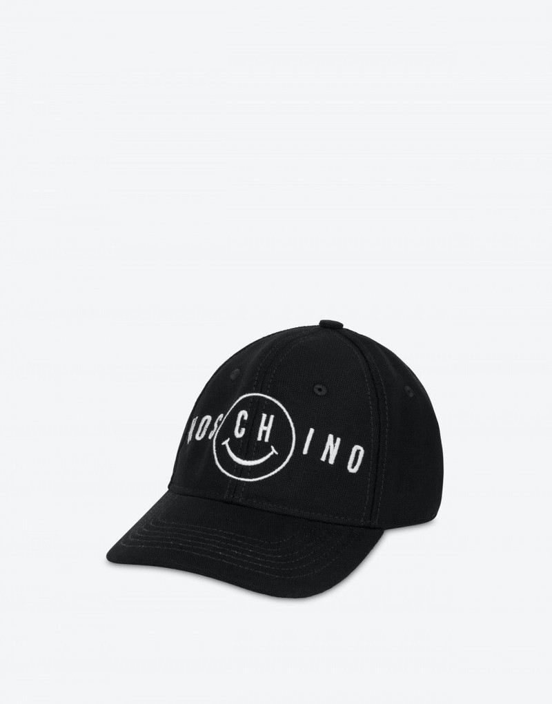 MOSCHINO SMILEY® EMBROIDERY CANVAS HAT 3
