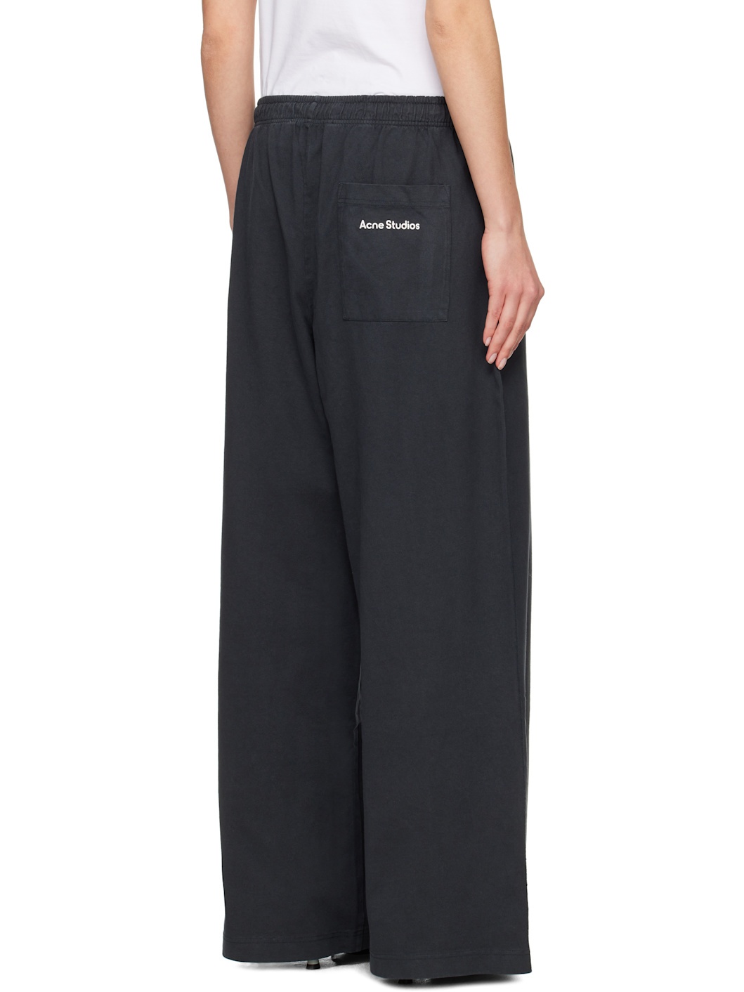 Black Jersey Lounge Pants - 3