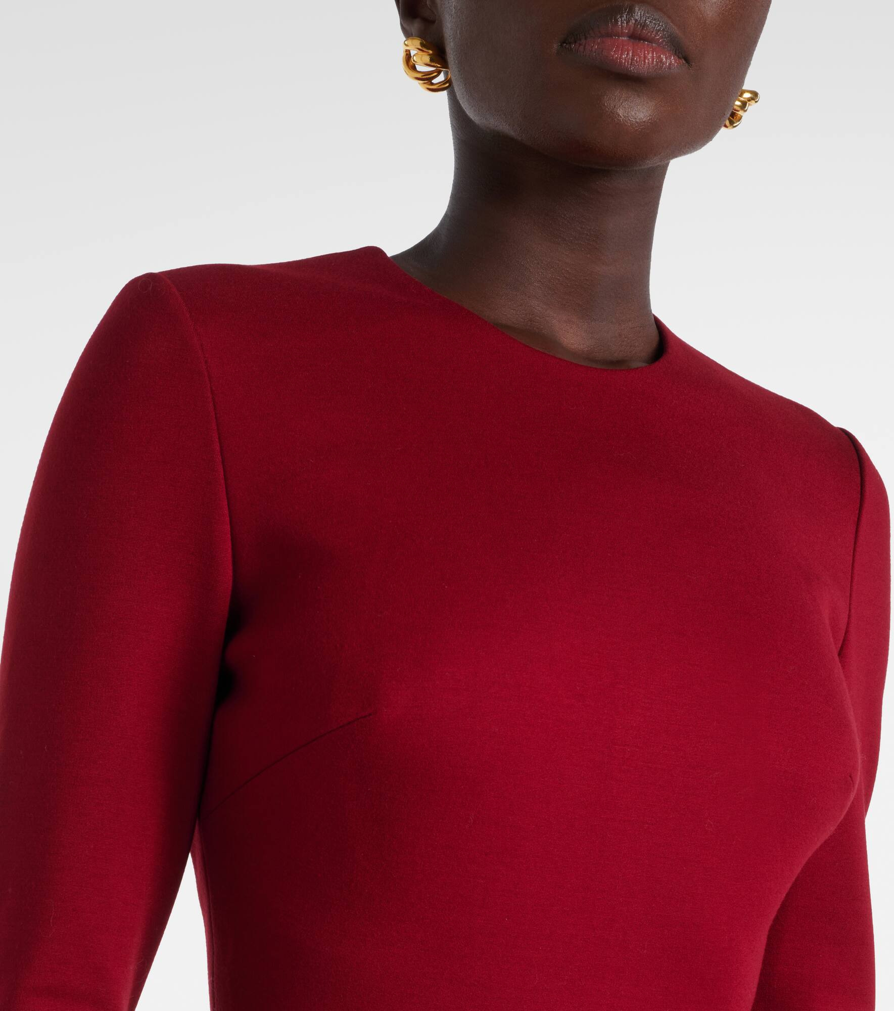Belted tiered midi dress - 4