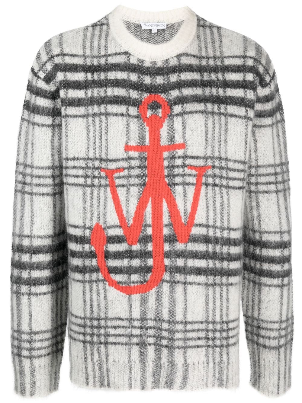 LOGO-INTARSIA TARTAN JUMPER - 1