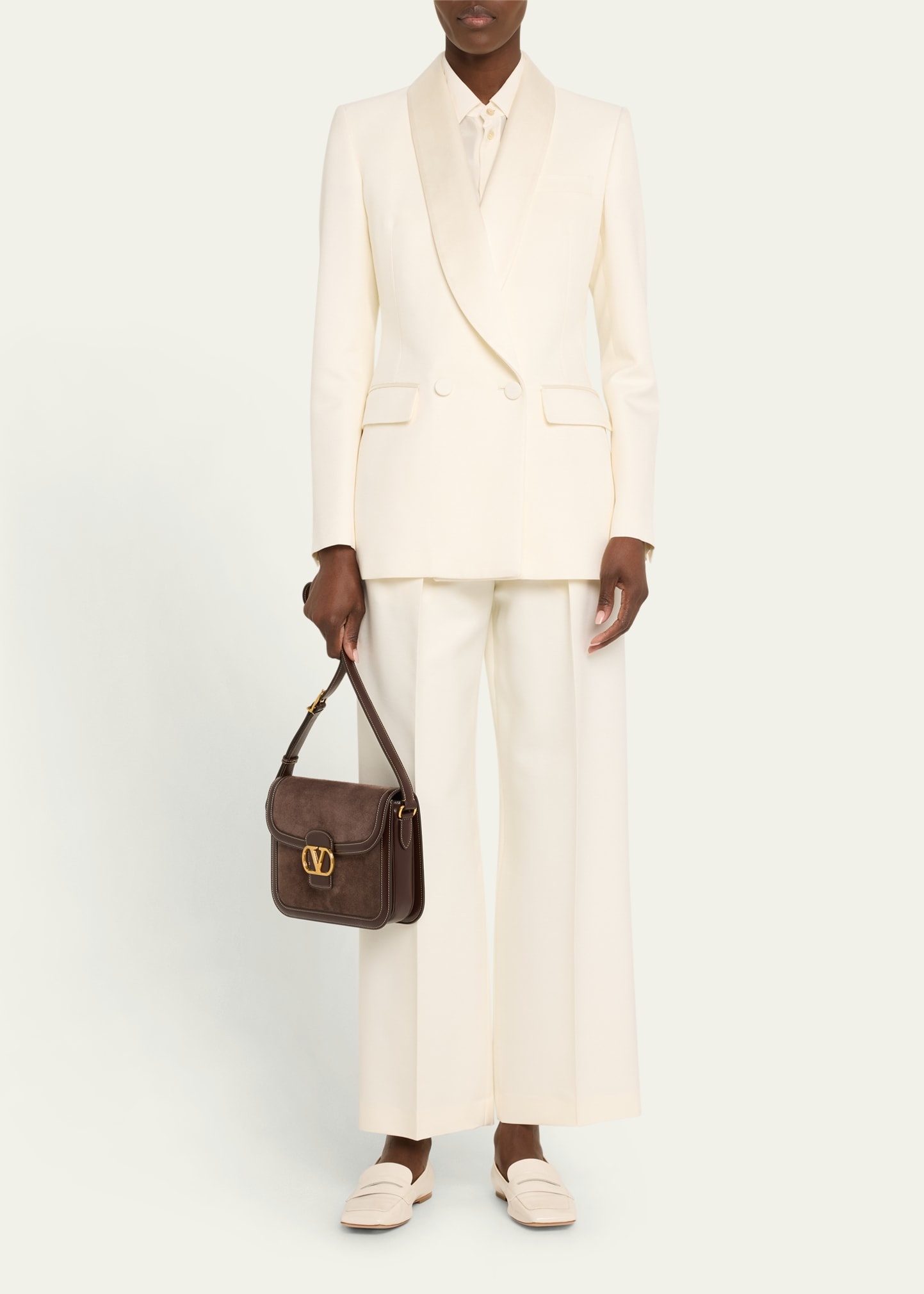 9 to 5 VLOGO Flap Suede Shoulder Bag - 6