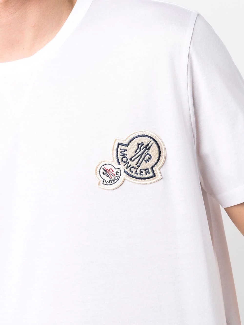 double-logo patch T-shirt - 5