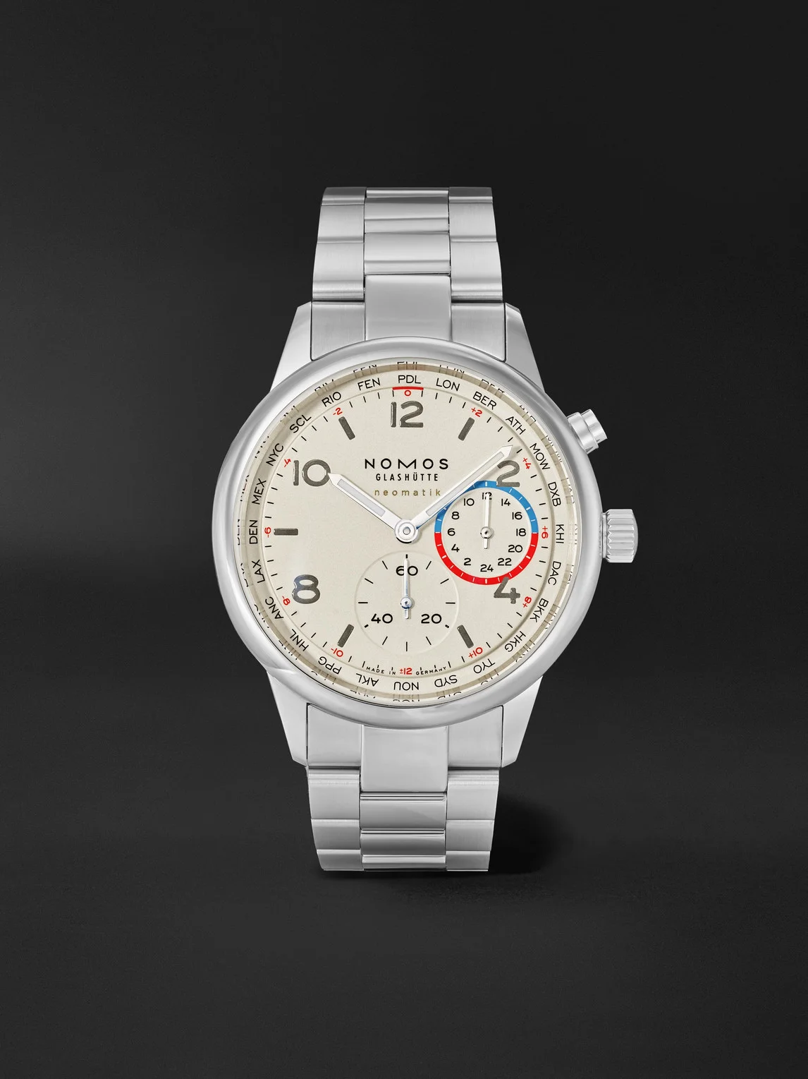 Club Sport Neomatik Worldtimer Automatic Chronograph Stainless Steel Watch, Ref. 792 - 1