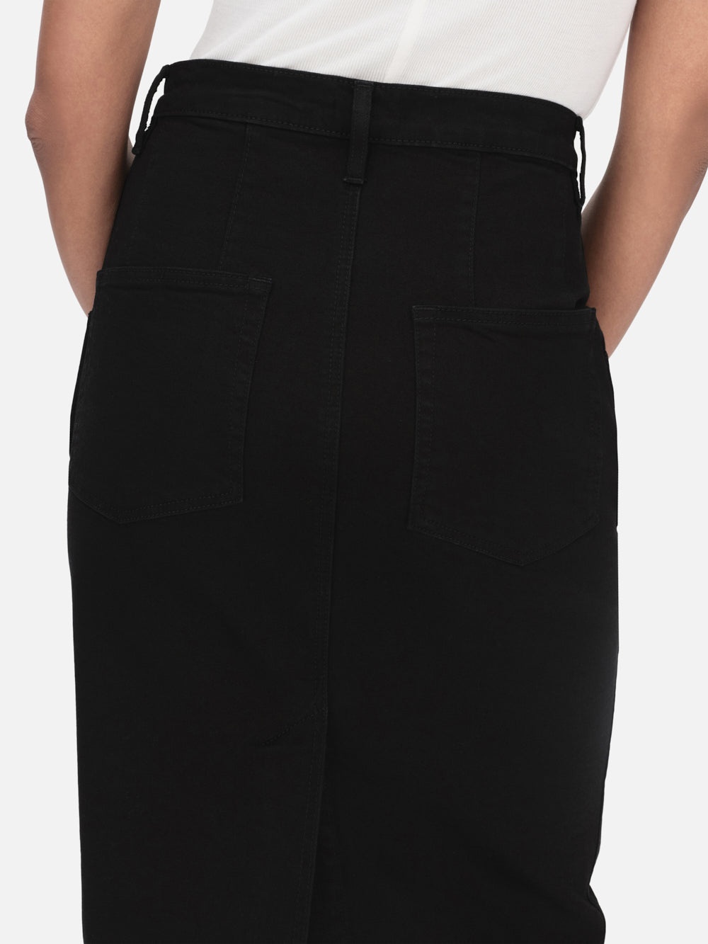The High Waisted Seamed Skirt in Aster - 6