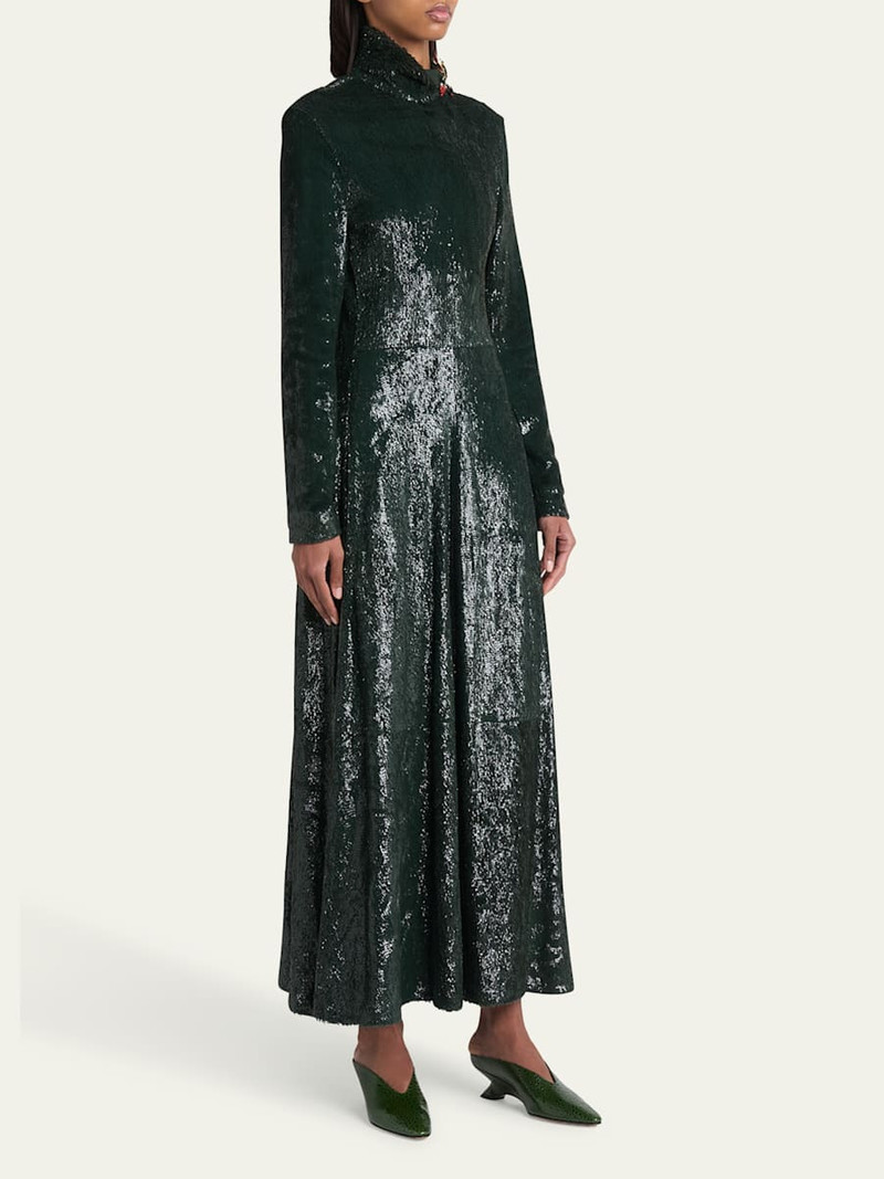 Bottega Veneta Frog-Print Leather Kitten-Heel Mules outlook