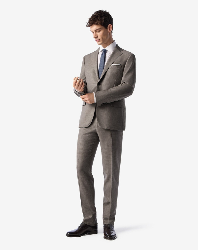 CORNELIANI Taupe pure wool suit outlook