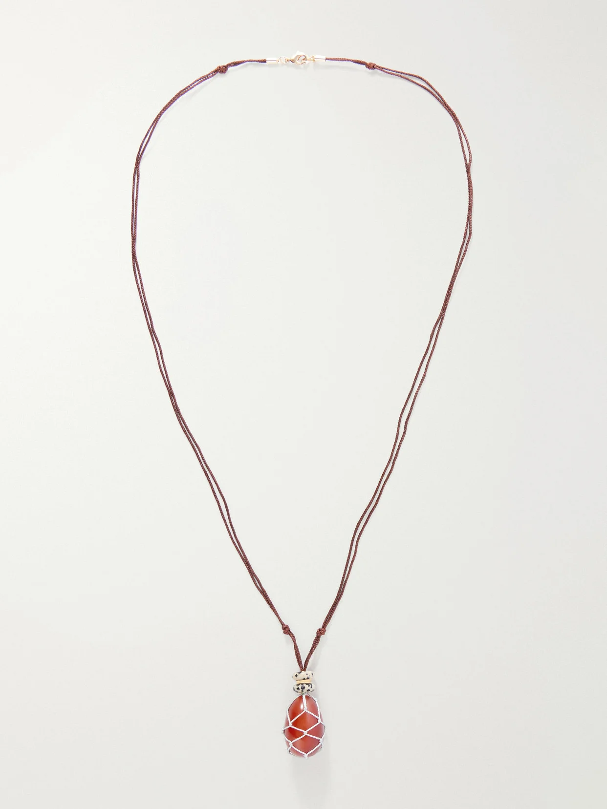The Net Stone Carnelian Pendant Necklace - 1