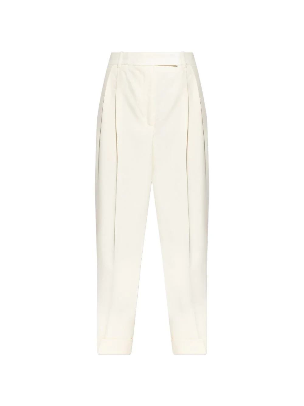 pleated cuffed trousers - 1