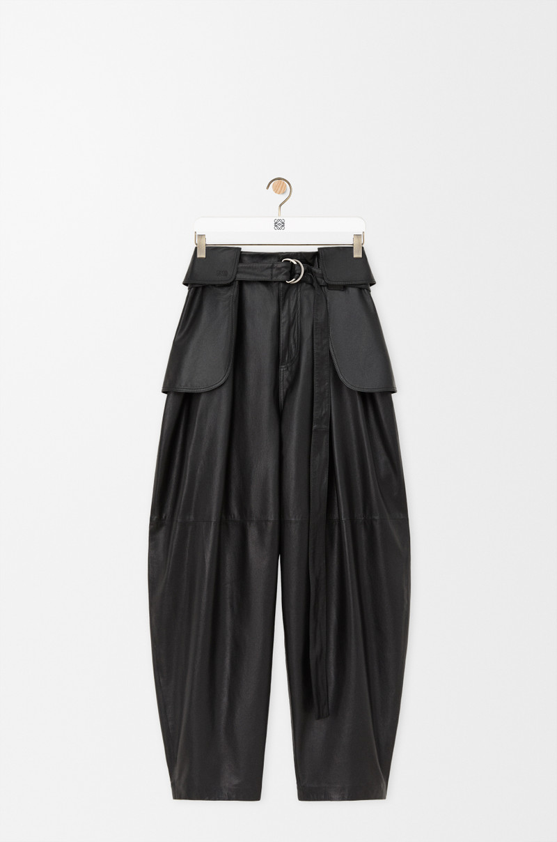 Cargo trousers in nappa lambskin 1