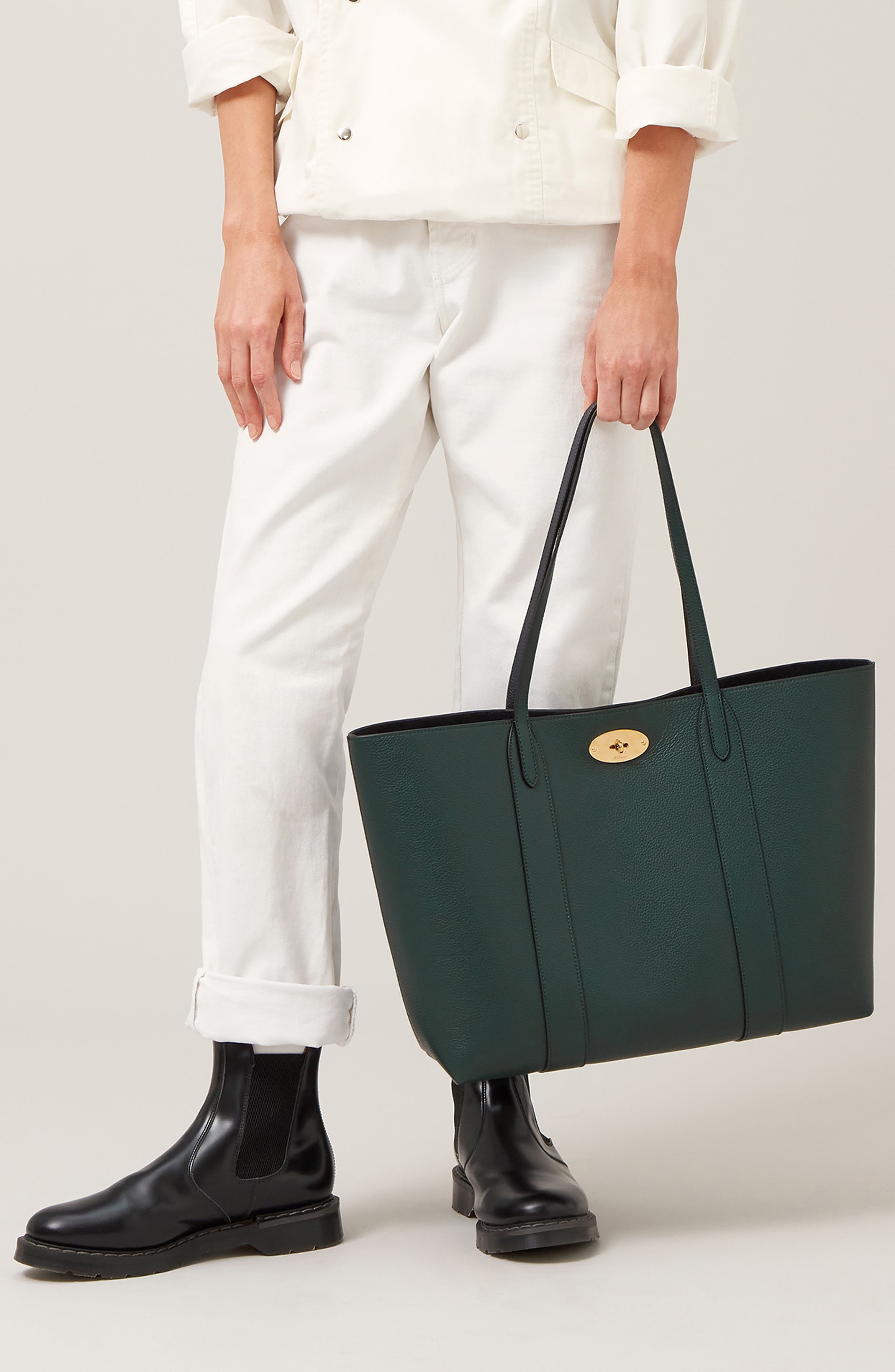 Mulberry Bayswater Leather Tote in Mulberry Green at Nordstrom - 2