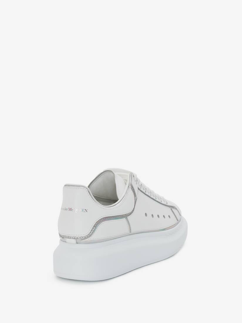 Oversized Sneaker in White/silver - 3