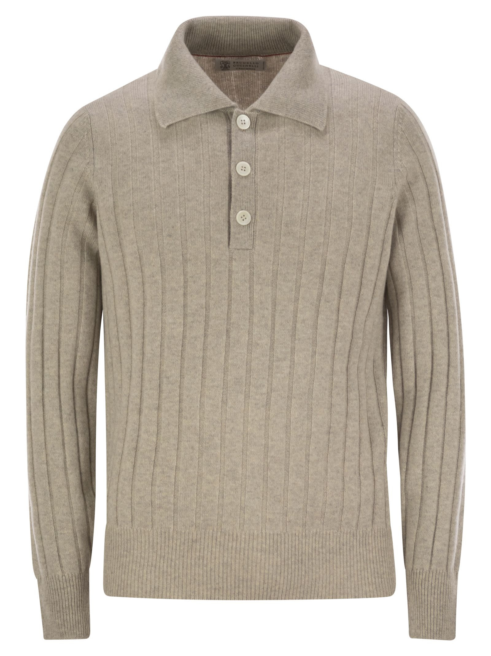 Brunello Cucinelli Men Cashmere Knit Polo Shirt - 1