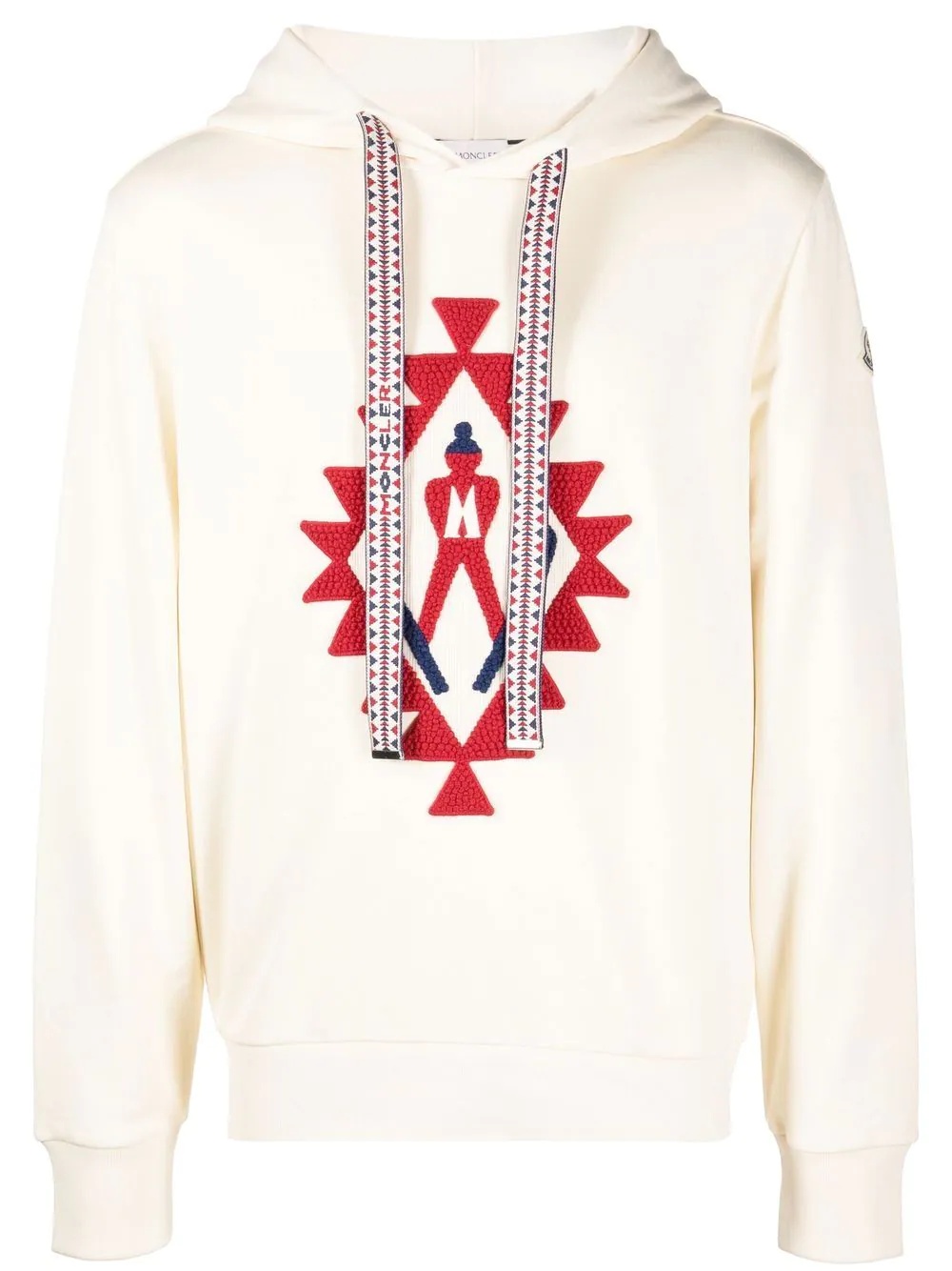 embroidered cotton hoodie - 1