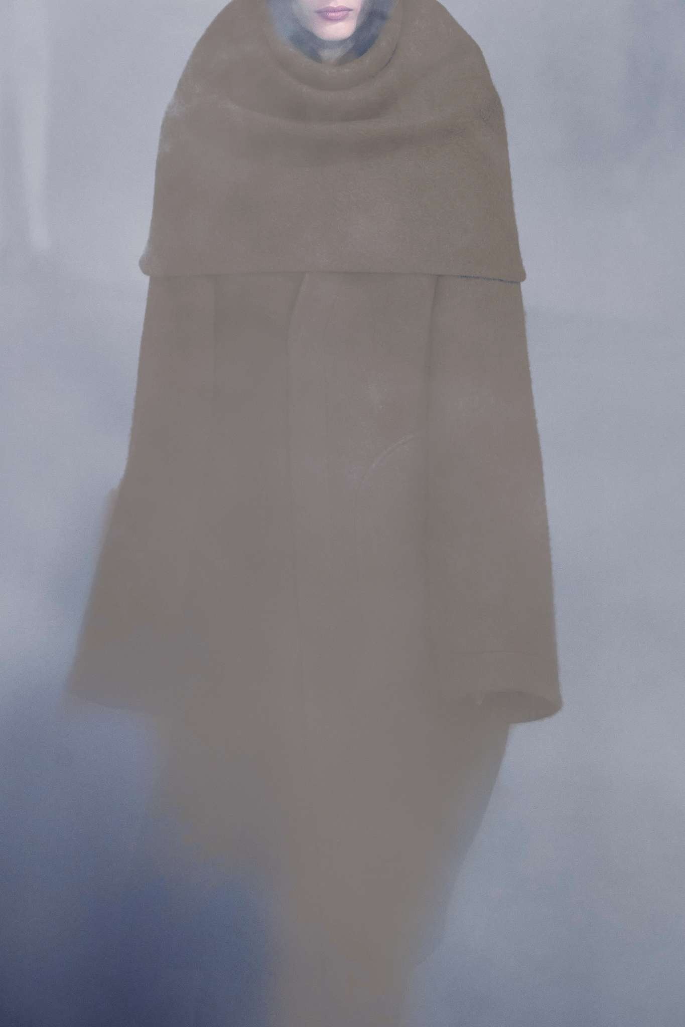 Dagger belted layered wool and alpaca-blend coat - 4