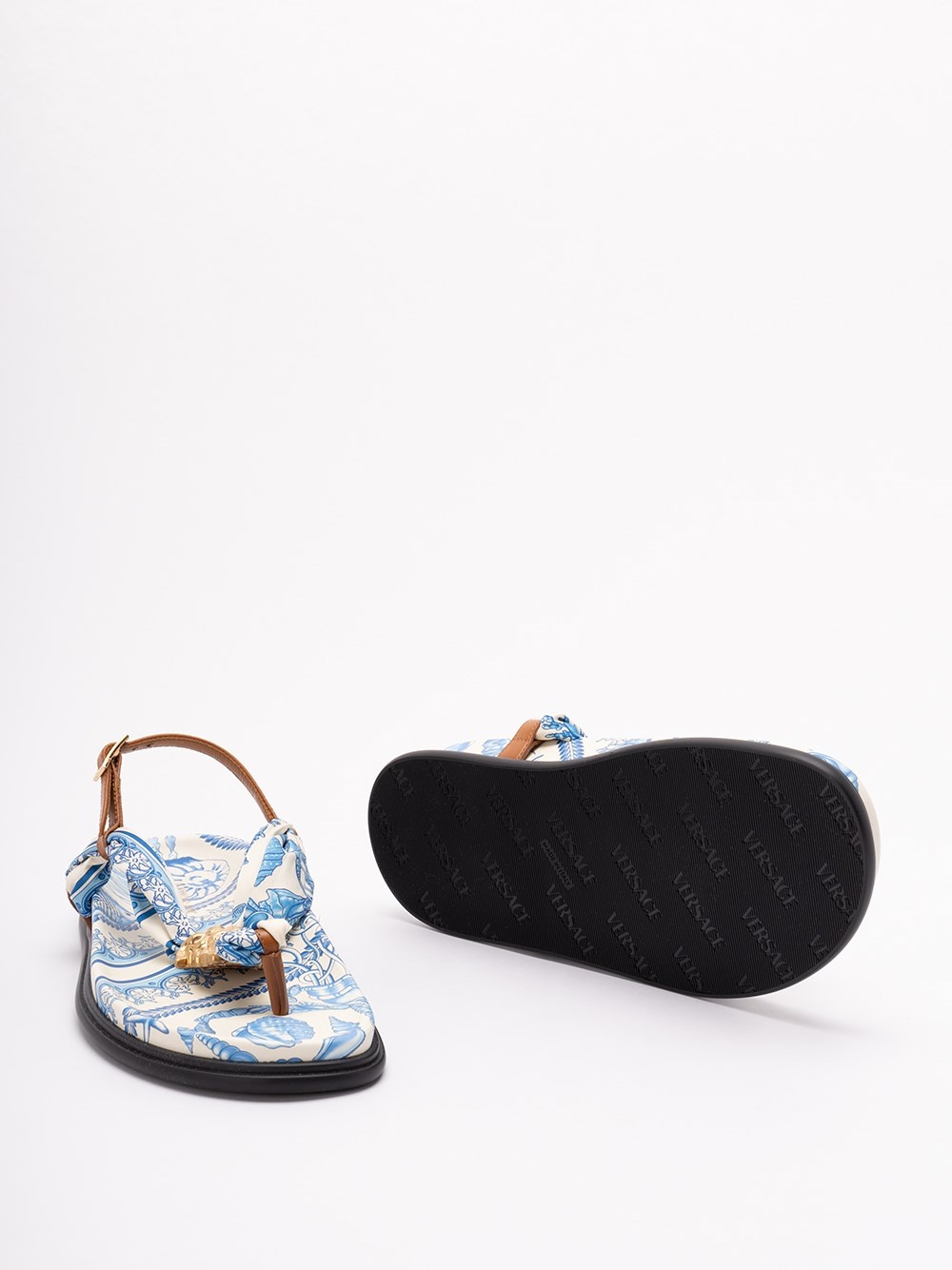 Fabric And Calf Leather Sandals - 4