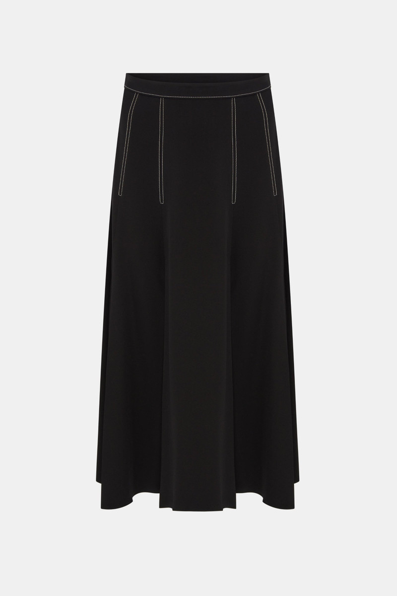 Kensie Skirt In Black Silk Crepe De Chine 1
