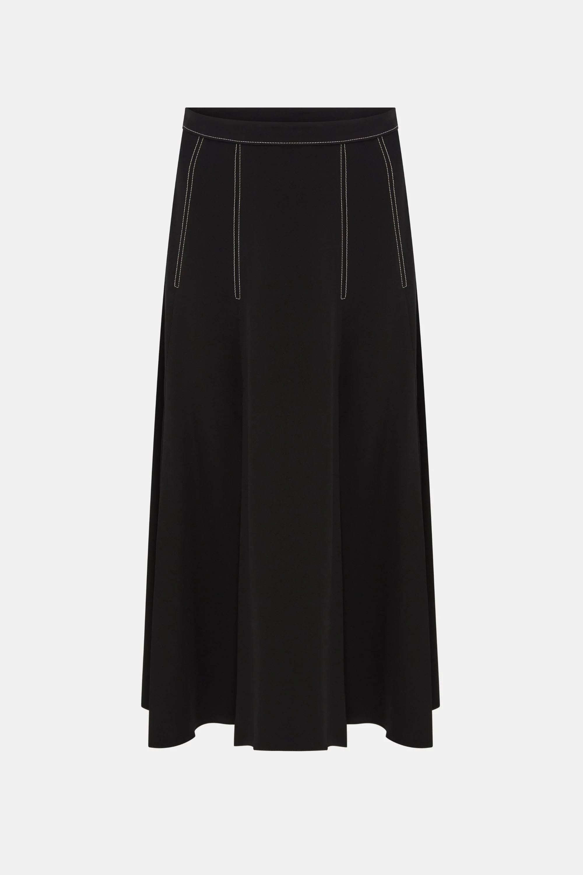 Kensie Skirt In Black Silk Crepe De Chine - 1