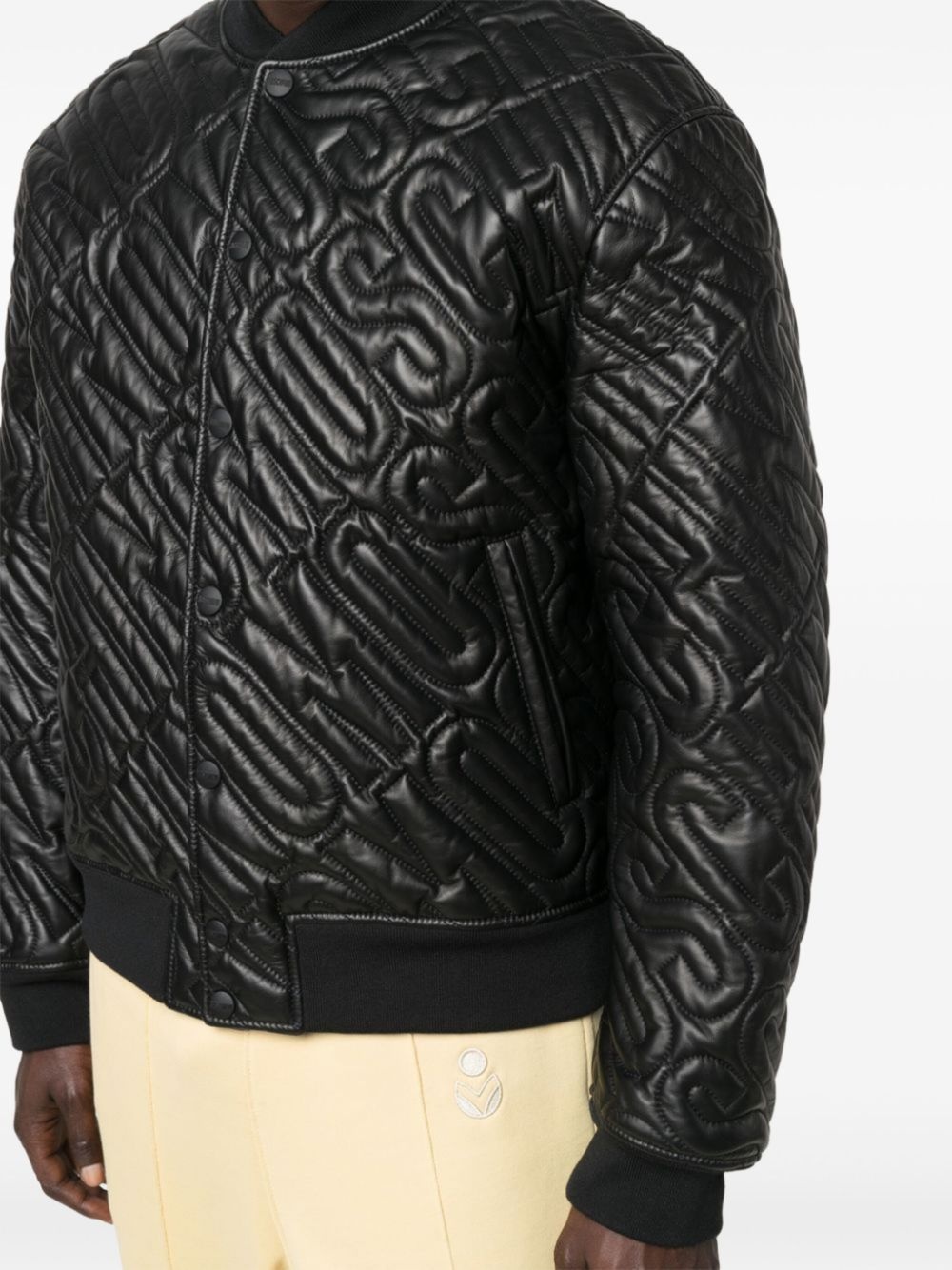 logo-embossed bomber jacket - 5