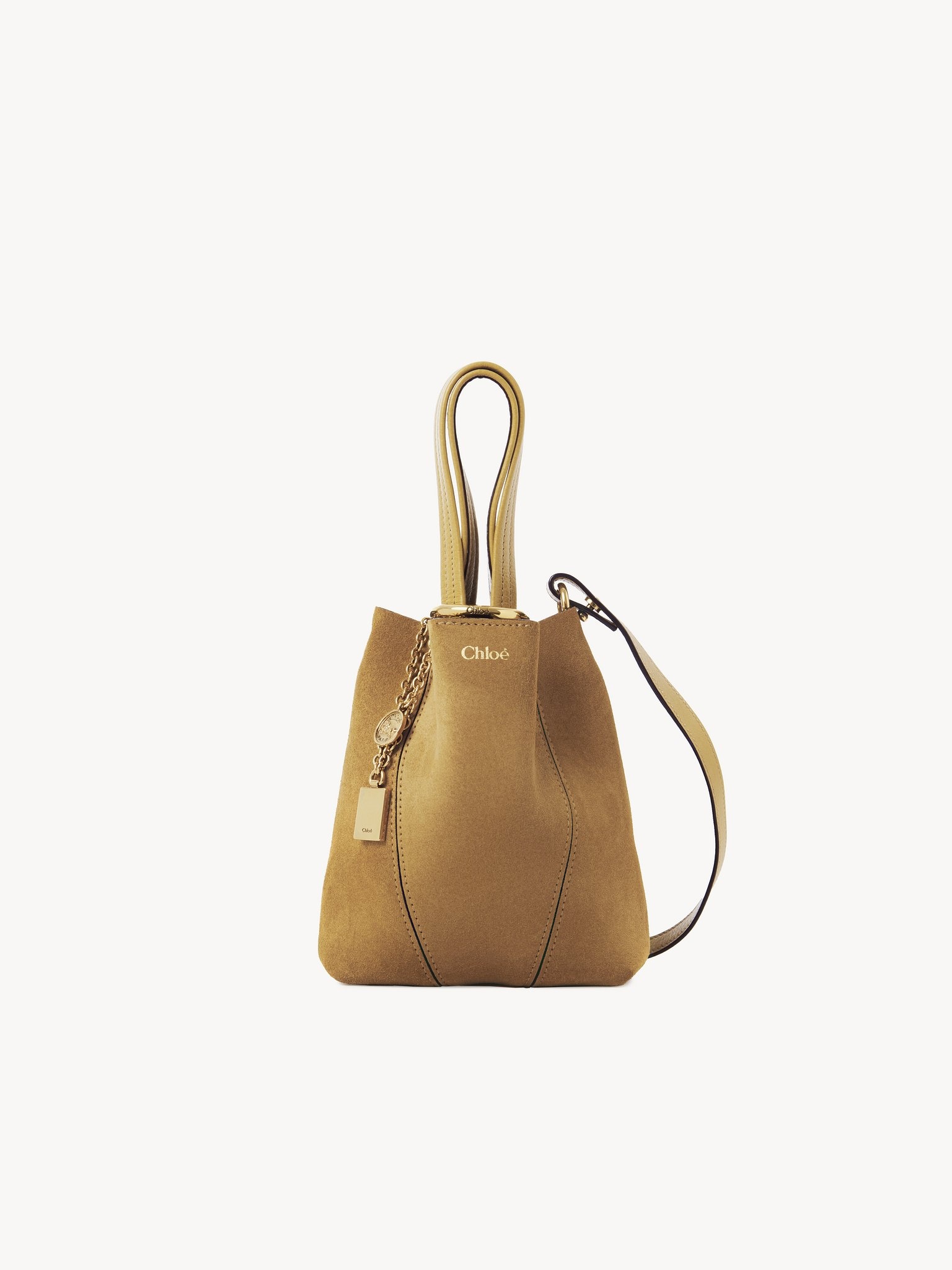 SMALL CHLOÉ SPIN TOTE BAG IN SUEDE LEATHER - 2