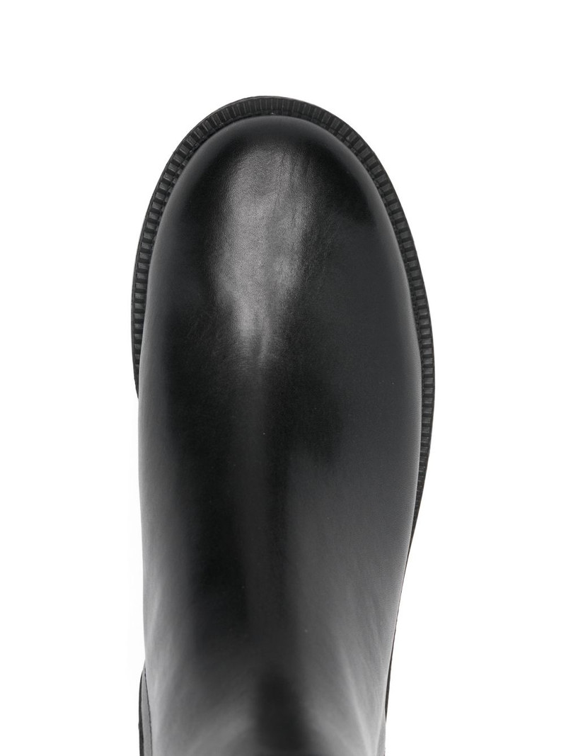 side-zip leather ankle boots 4