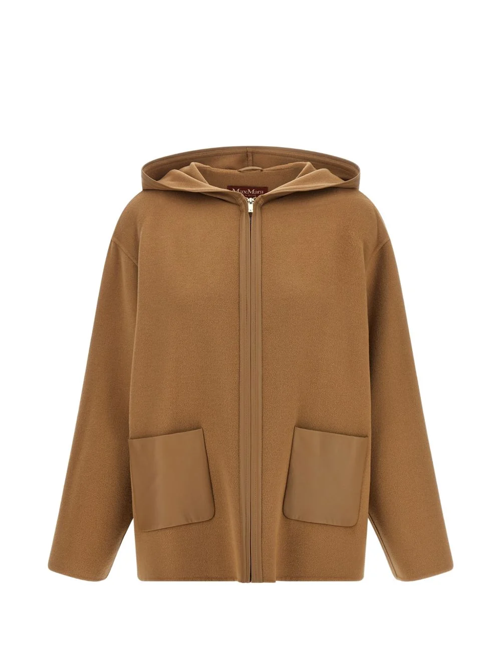 hooded zip-up coat - 1