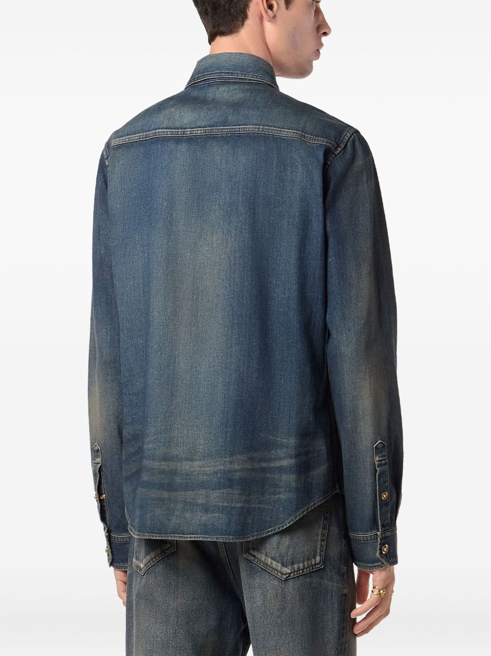 double-pocket denim shirt - 4