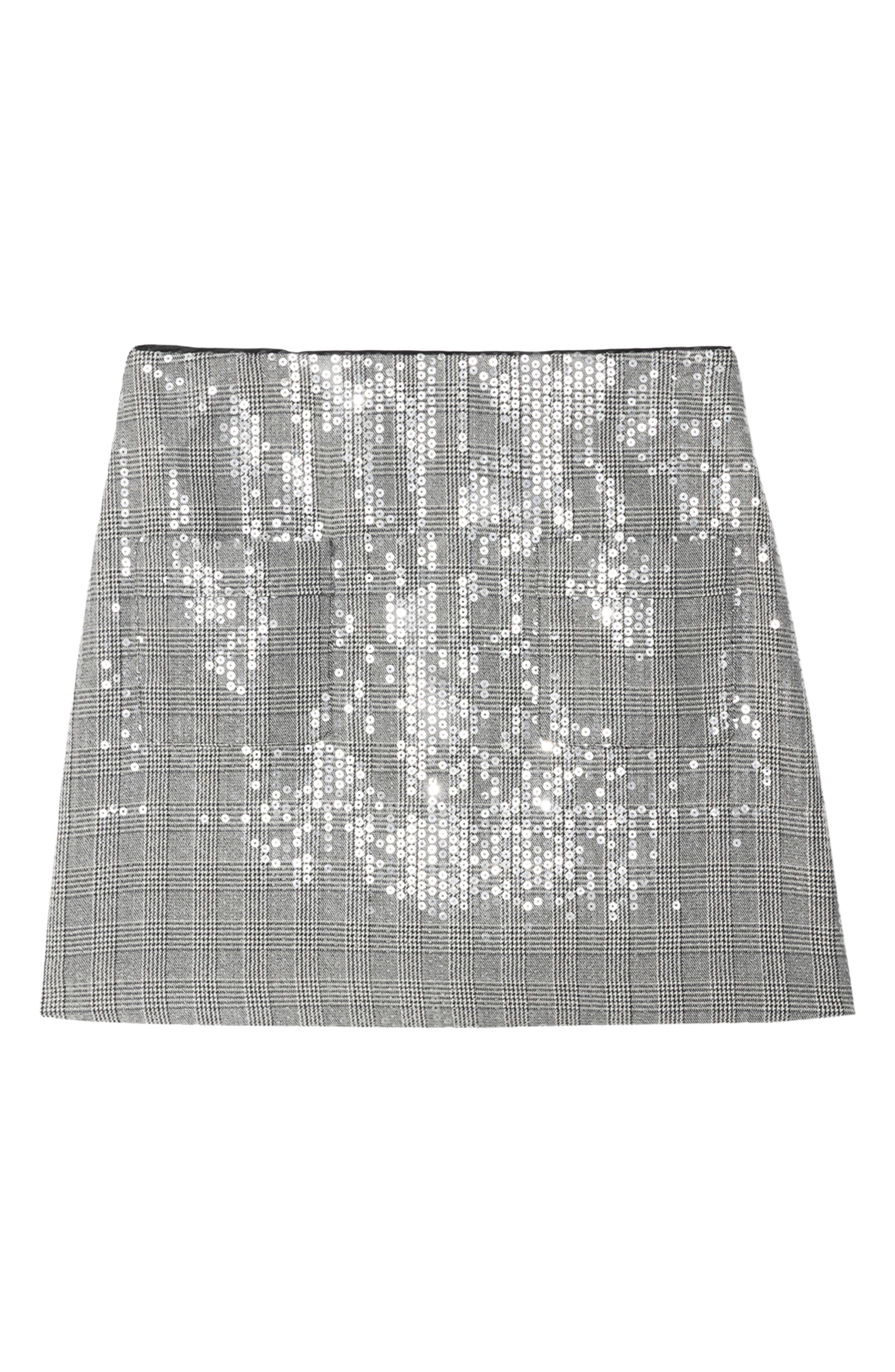 Zadig & Voltaire Jaime Sequin Plaid Miniskirt in Black at Nordstrom - 5