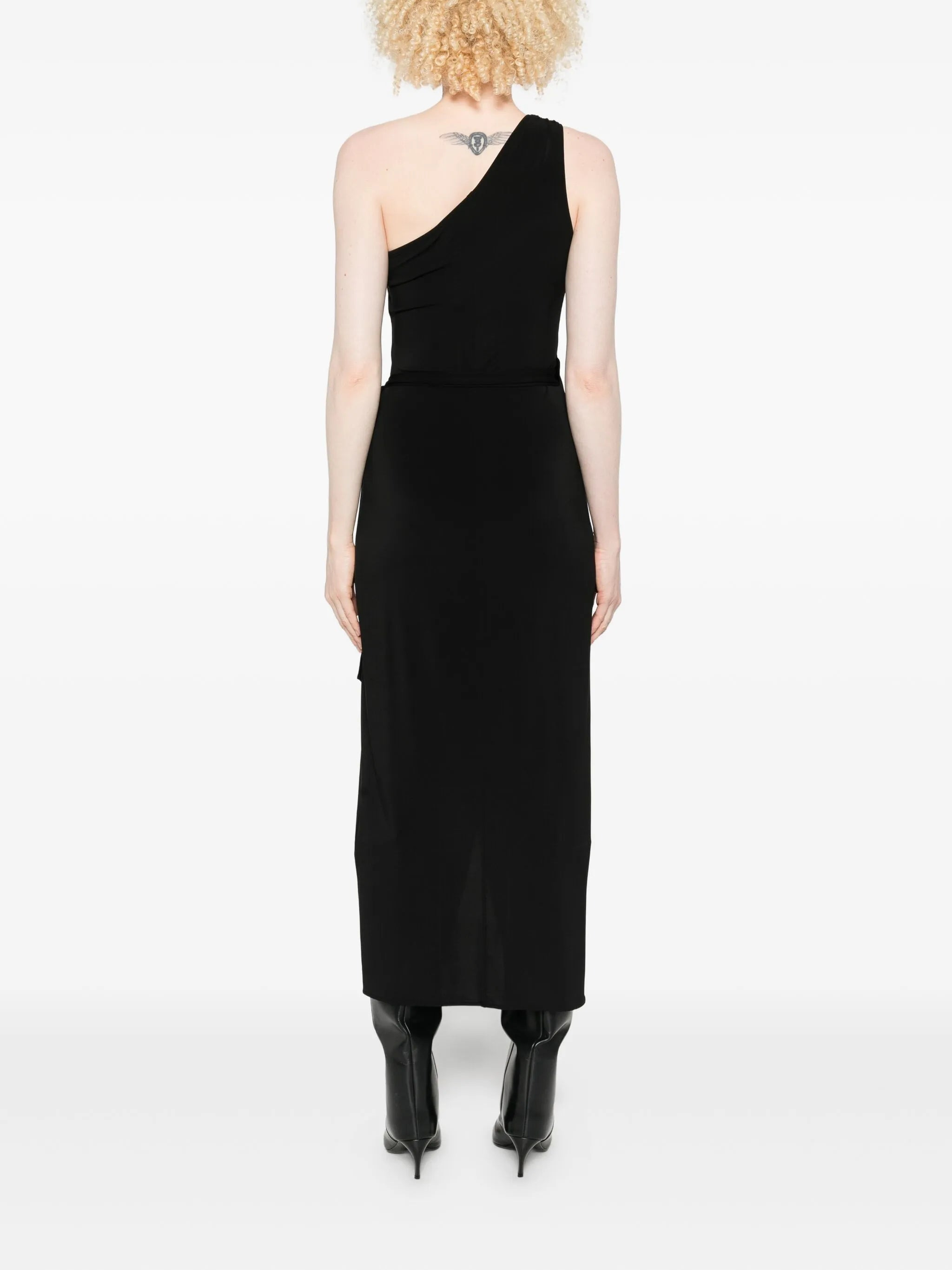 Amiri One-shoulder Wrap Midi Dress - 3