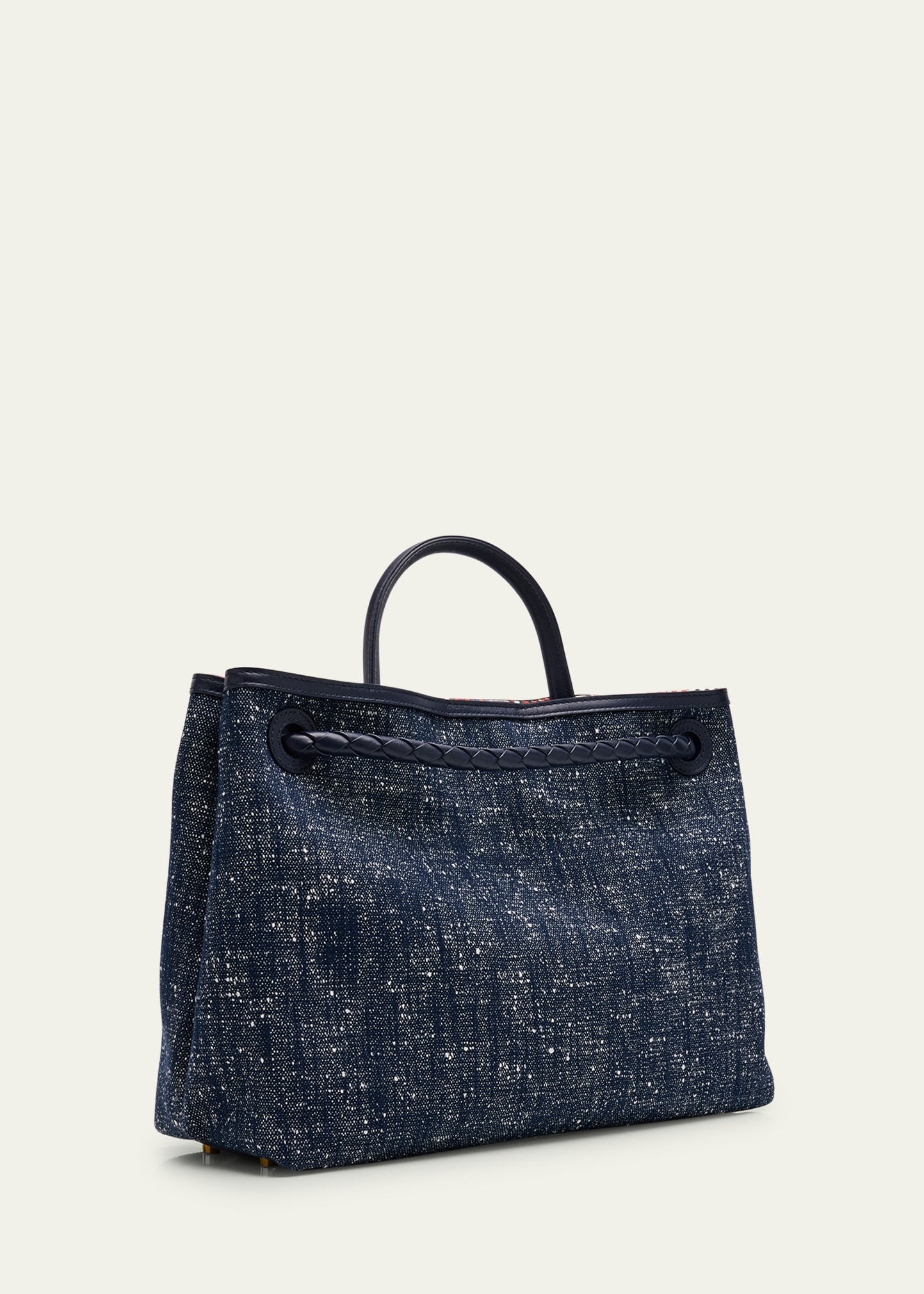 Andiamo Medium Boucle Denim Tote Bag - 3