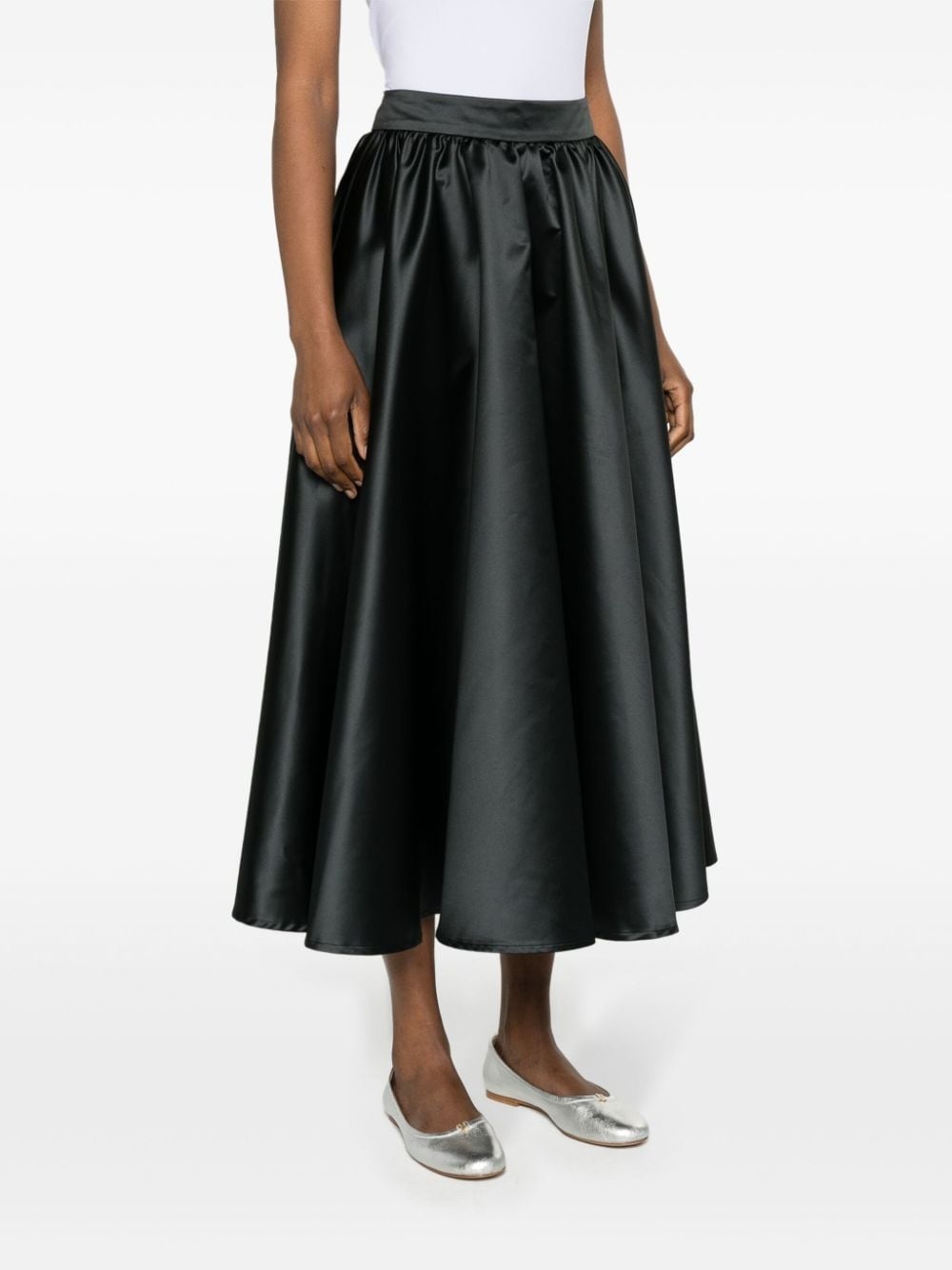 A-line calf-length skirt - 3