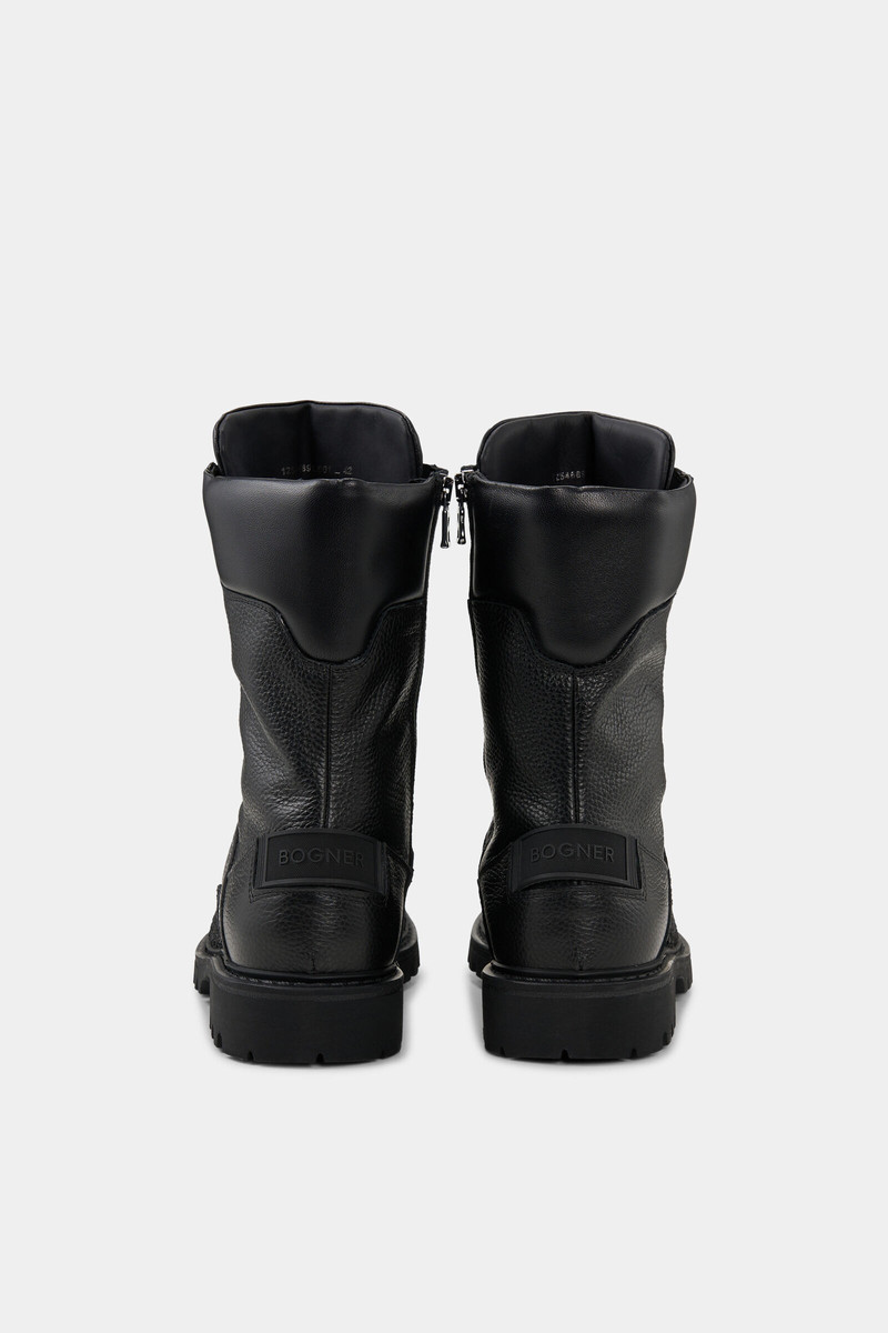 Lace-up boots Helsinki 007 with spikes in Black 4