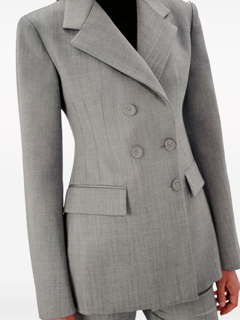 herringbone double-breasted blazer 6