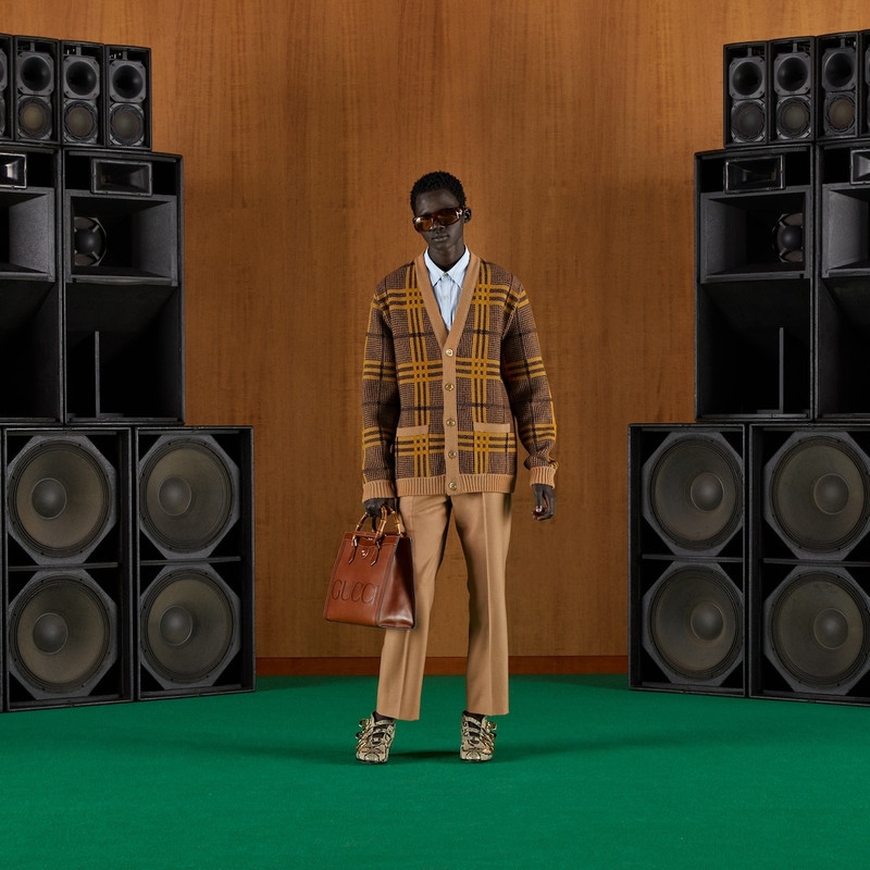 GUCCI Reversible knit wool cardigan outlook