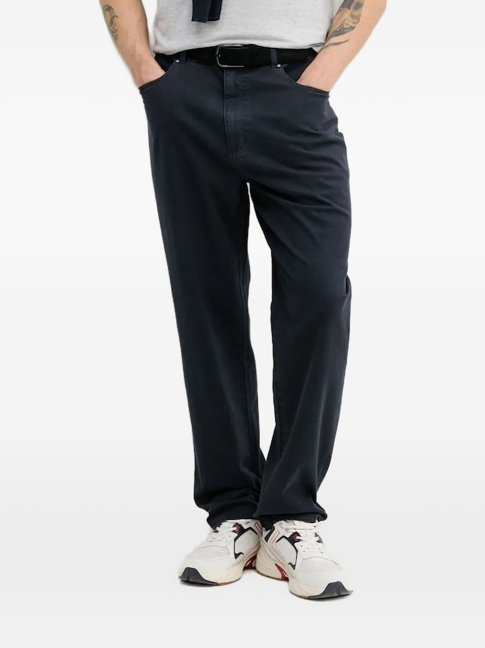 cotton-blend trousers - 1