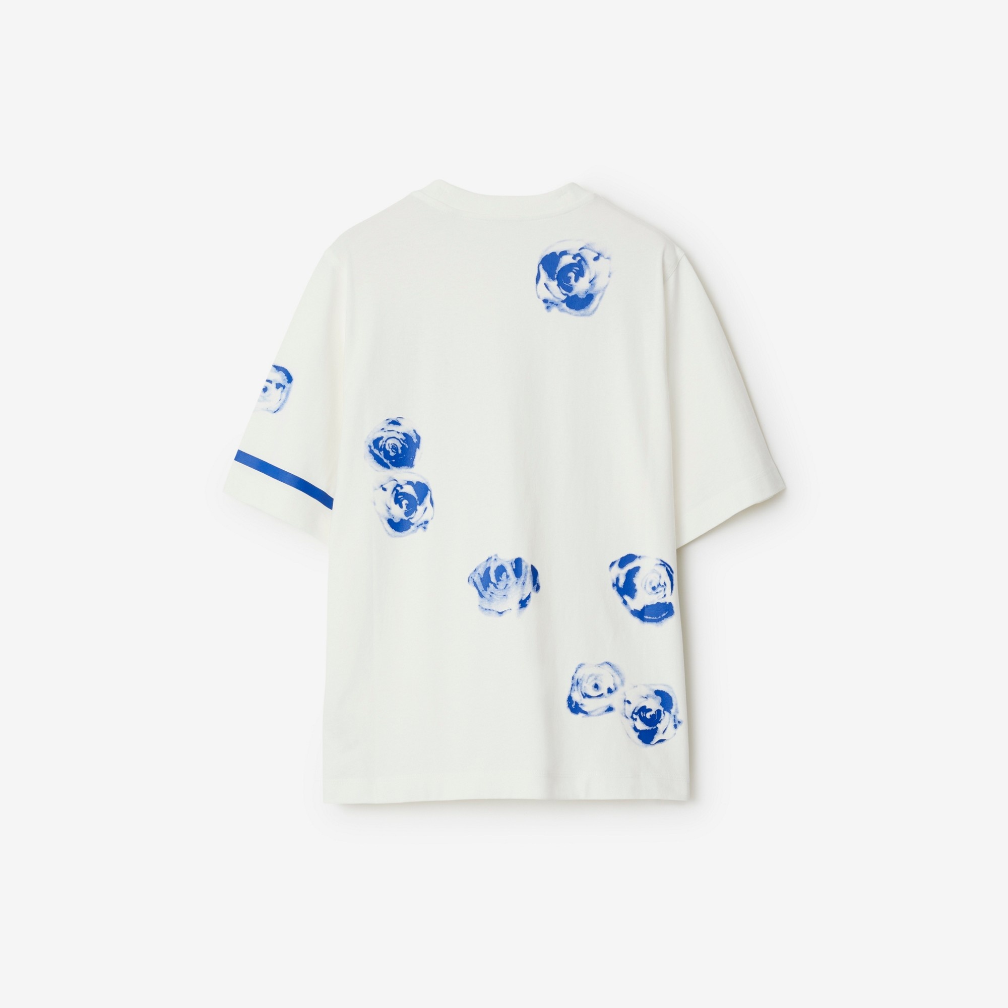 Rose Print Cotton T-shirt - 5
