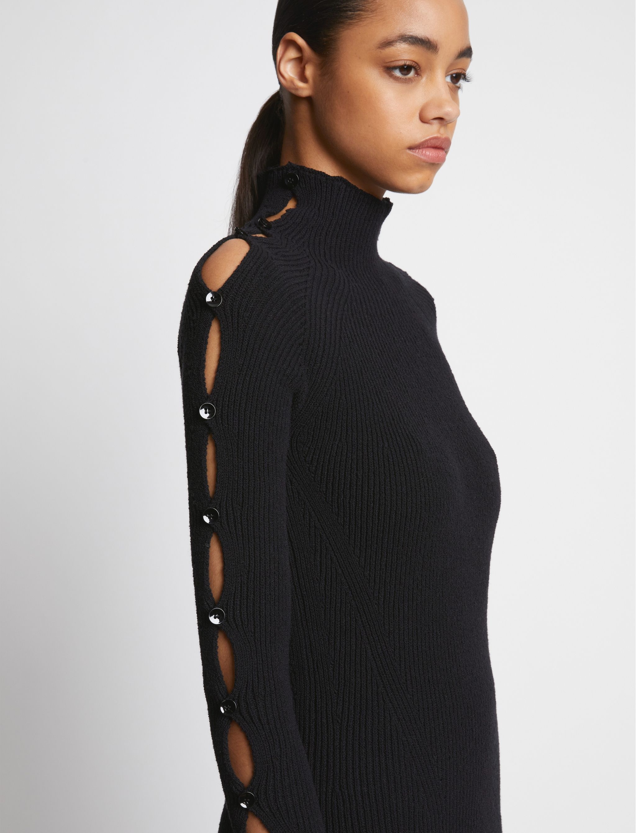 Cotton Rib Turtleneck Sweater - 6