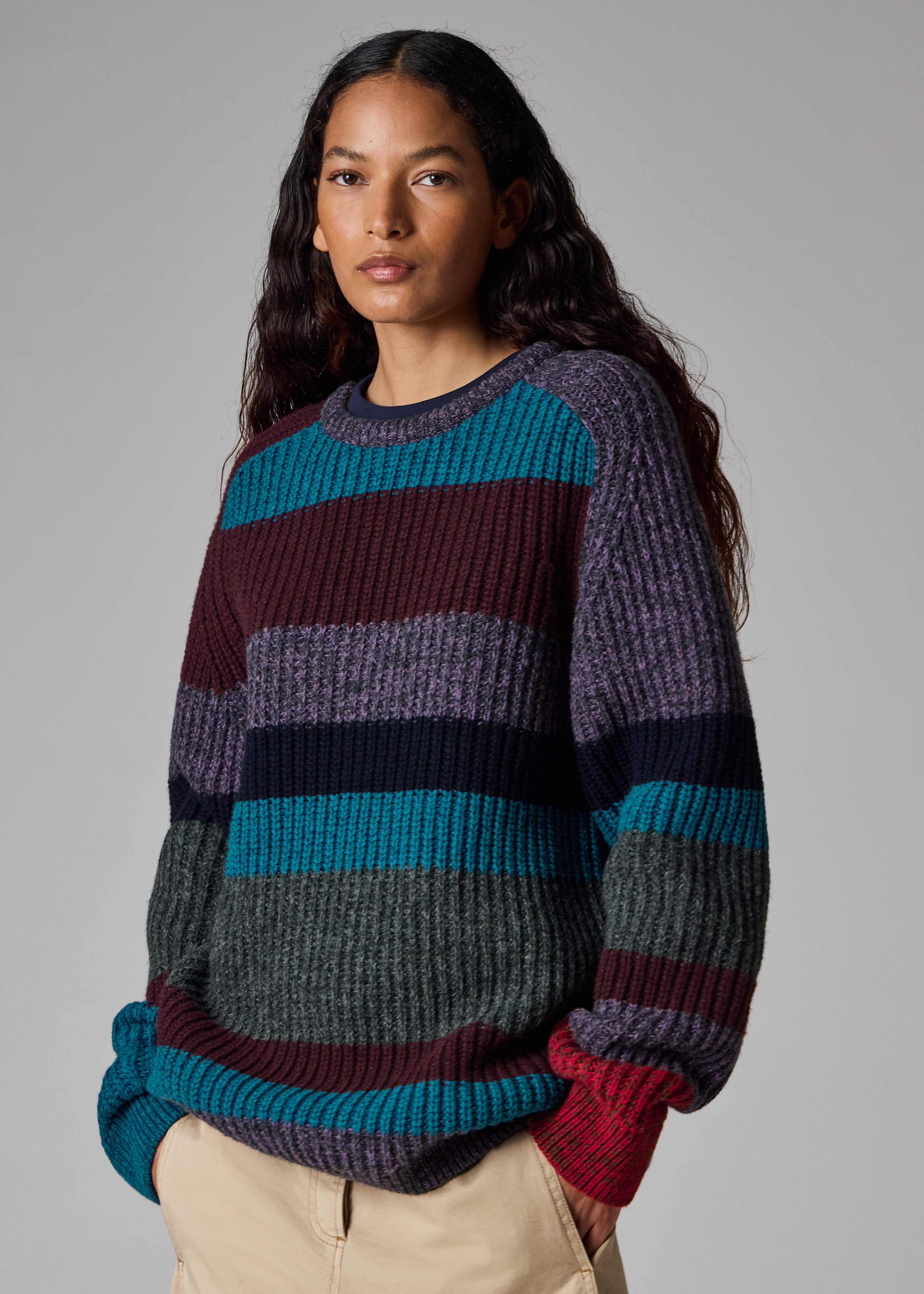 Paul Smith loves Barbour - Multi Stripe Crew Neck Sweater - 4
