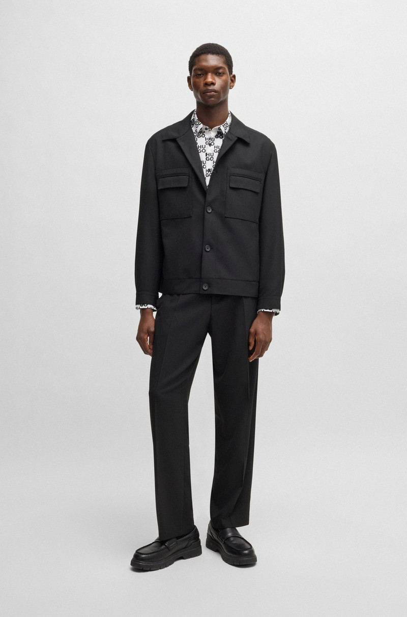 HUGO SLIM-FIT SHIRT IN SEASONAL-PRINT COTTON POPLIN outlook