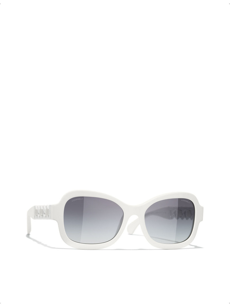 CHANEL CH5465Q rectangle-frame acetate sunglasses outlook