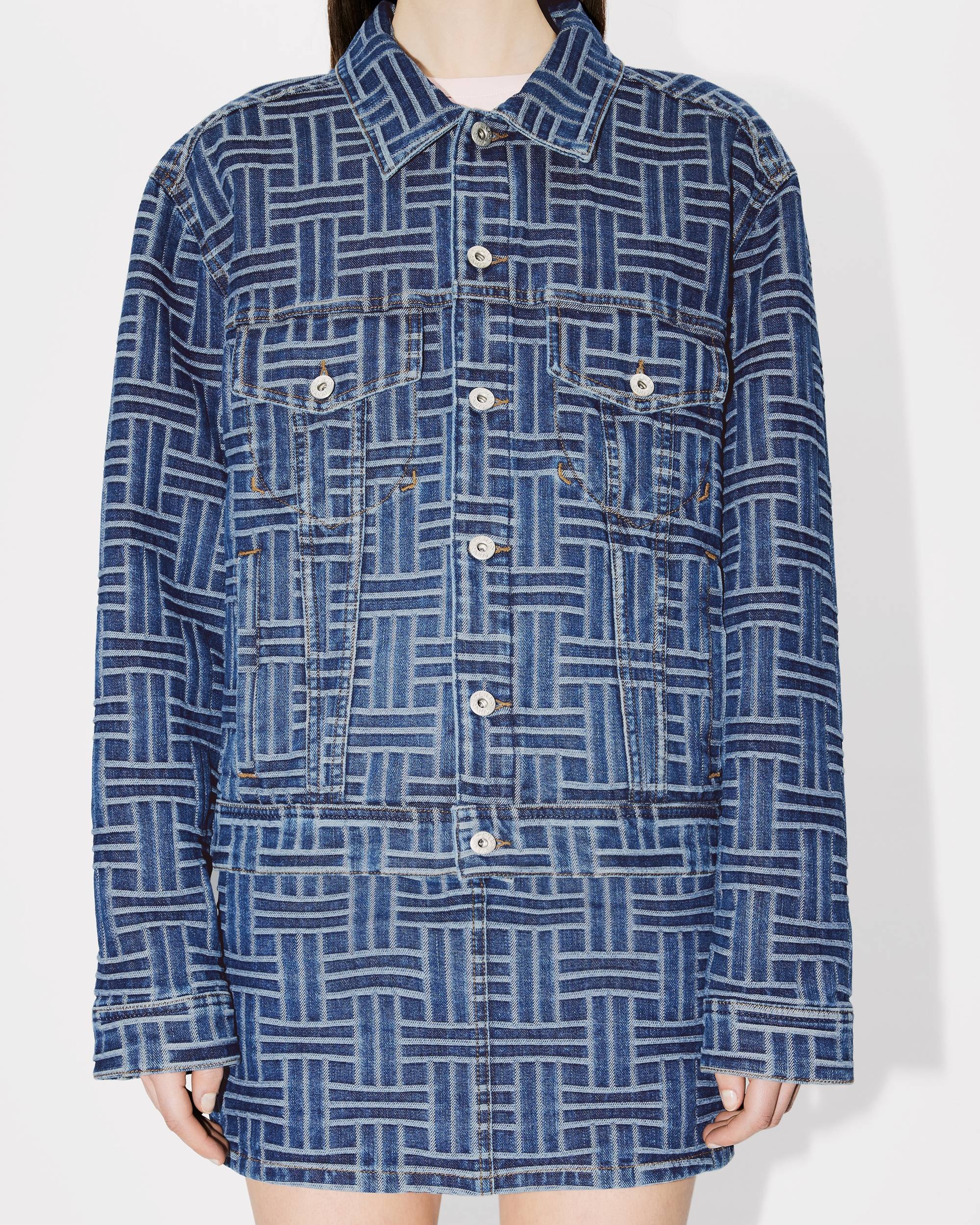 'KENZO Weave' trucker jacket in japanese denim - 7